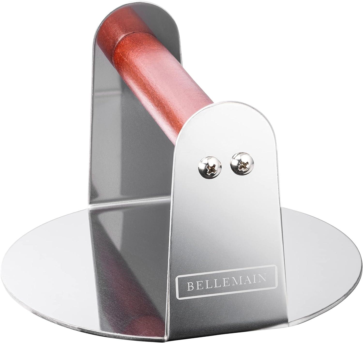 Bellemain 6" Stainless Steel Smash Burger Press with Wooden Handle Perfect for Grill & Griddle