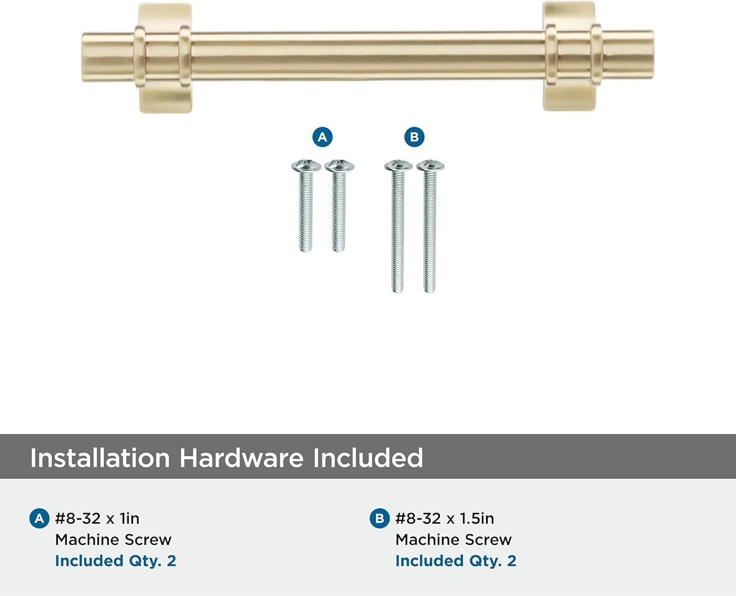 Amerock Davenport 10-1/16 inch (256mm) Center-to-Center Polished Nickel Cabinet Pull