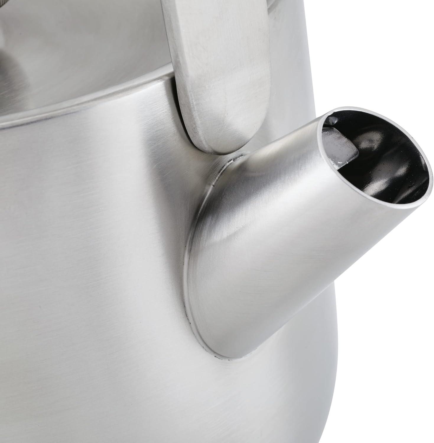 1.9 Quart Silver Stainless Steel Whistling Kettle