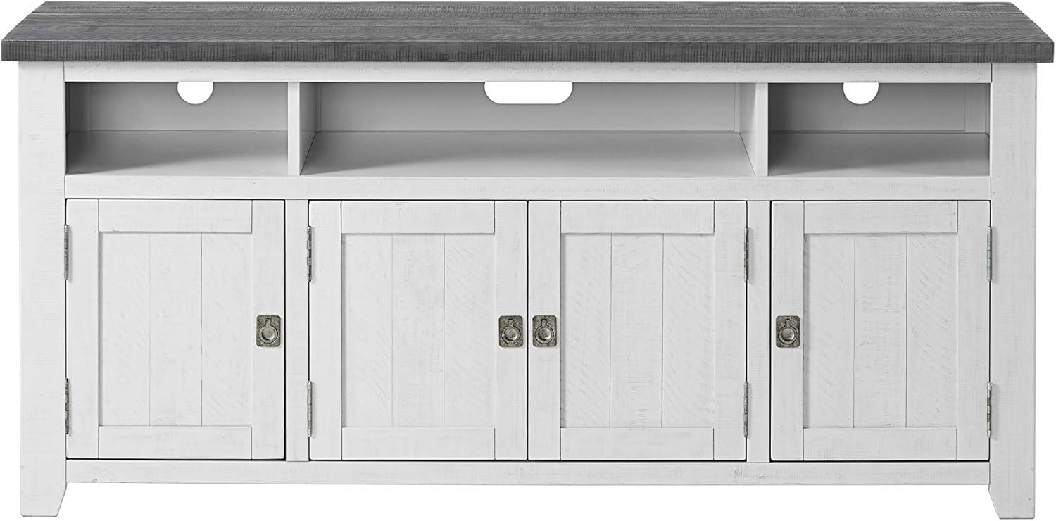 Foundry 65" TV Stand White Stain with Gray Top - Martin Svensson Home