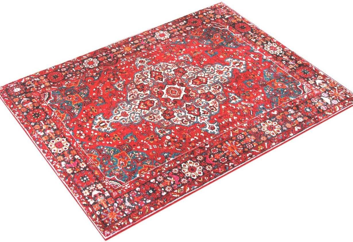 Vintage Hamadan VTH222 Power Loomed Indoor Area Rug - Red/Multi - 6'7"x9' - Safavieh