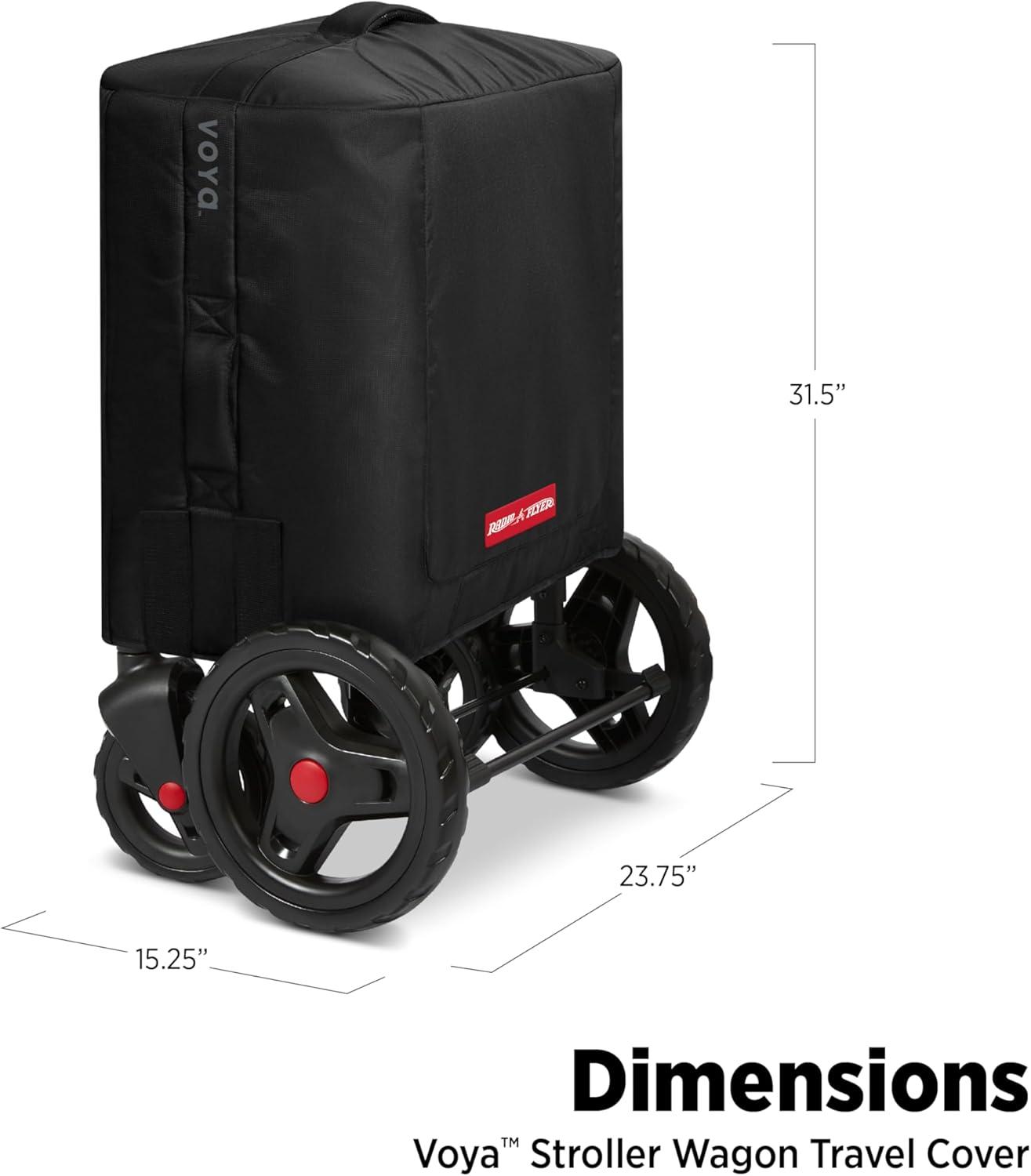 Radio Flyer Voya Stroller Wagon Accessory Travel Cover - Black