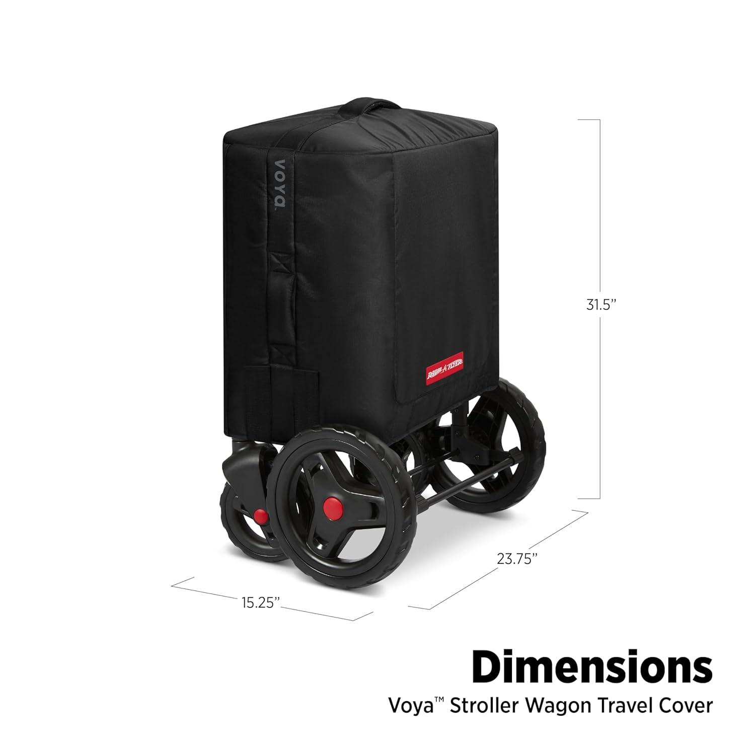 Radio Flyer Voya Stroller Wagon Accessory Travel Cover - Black