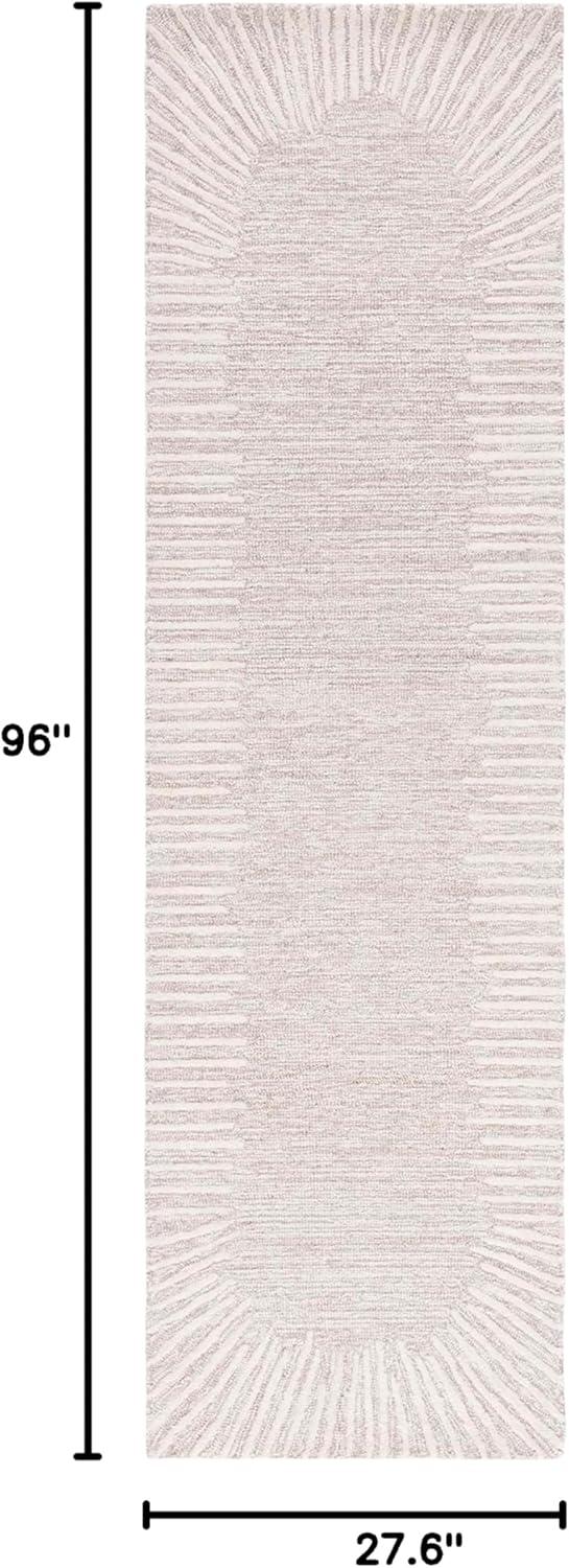 Abstract ABT478 Hand Tufted Runner Rug - Natural/Ivory - 2'3"x8' - Safavieh .