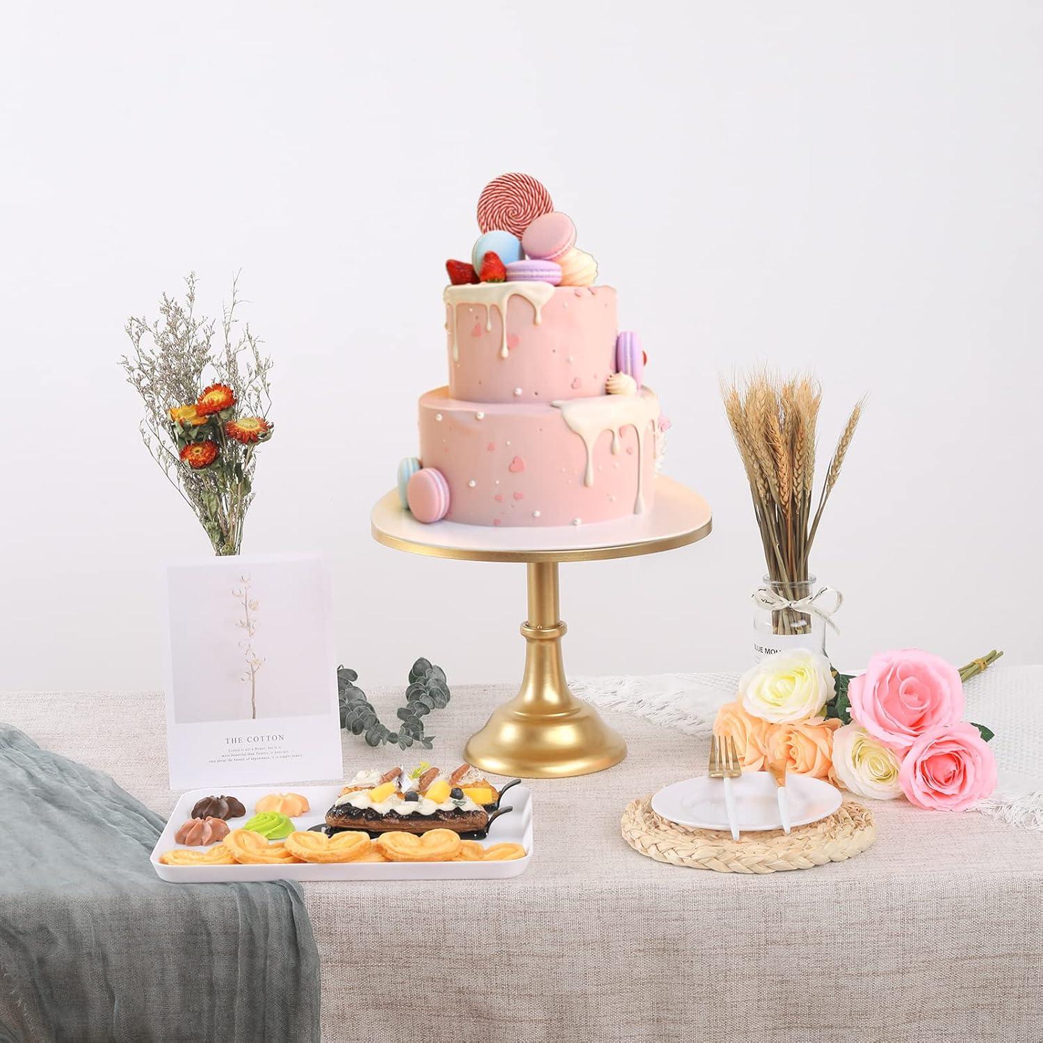 AMIENIV Iron Baby Shower Cake Stand, Gold (3 Count)