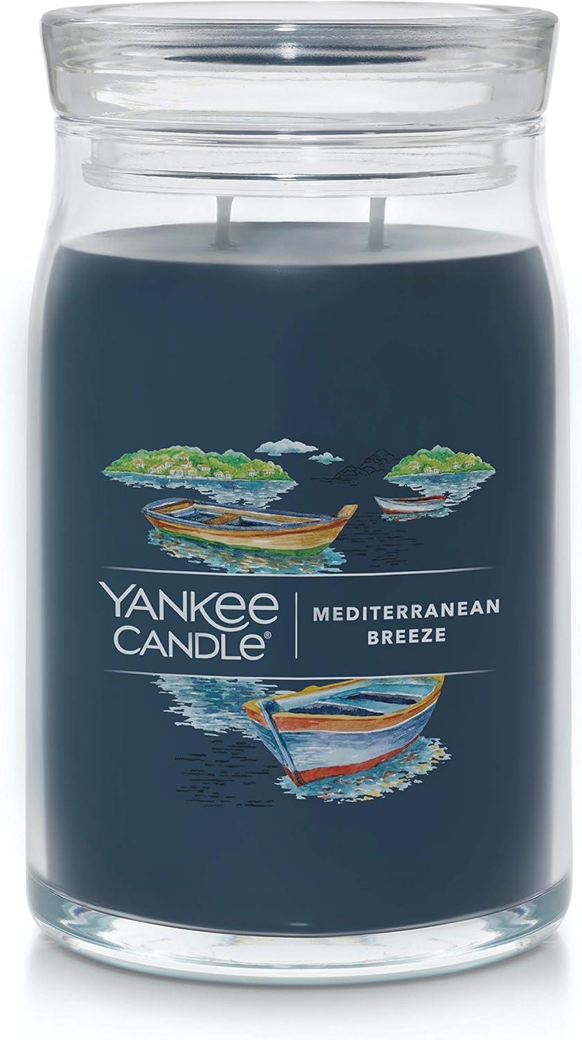 Mediterranean Breeze Blue Soy Tumbler Candle with Tin Lid