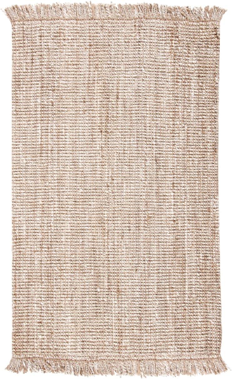 Handmade Gray and Beige Jute 3' x 5' Area Rug