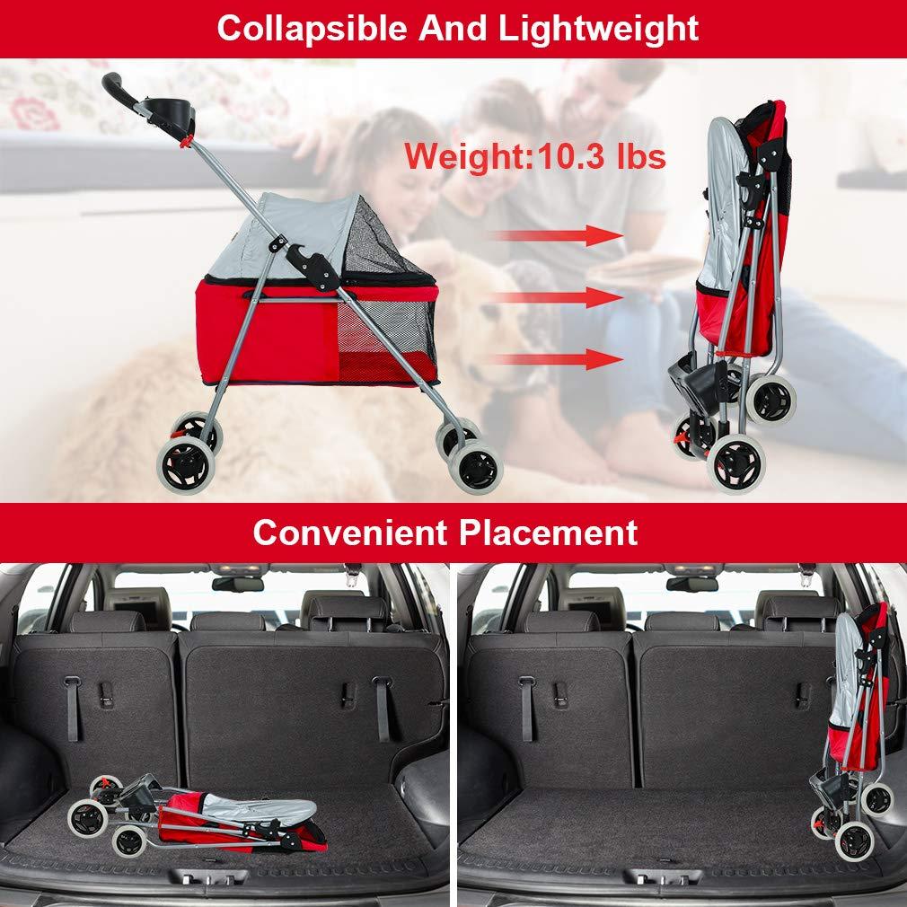 BestPet Foldable Pet Jogger Stroller