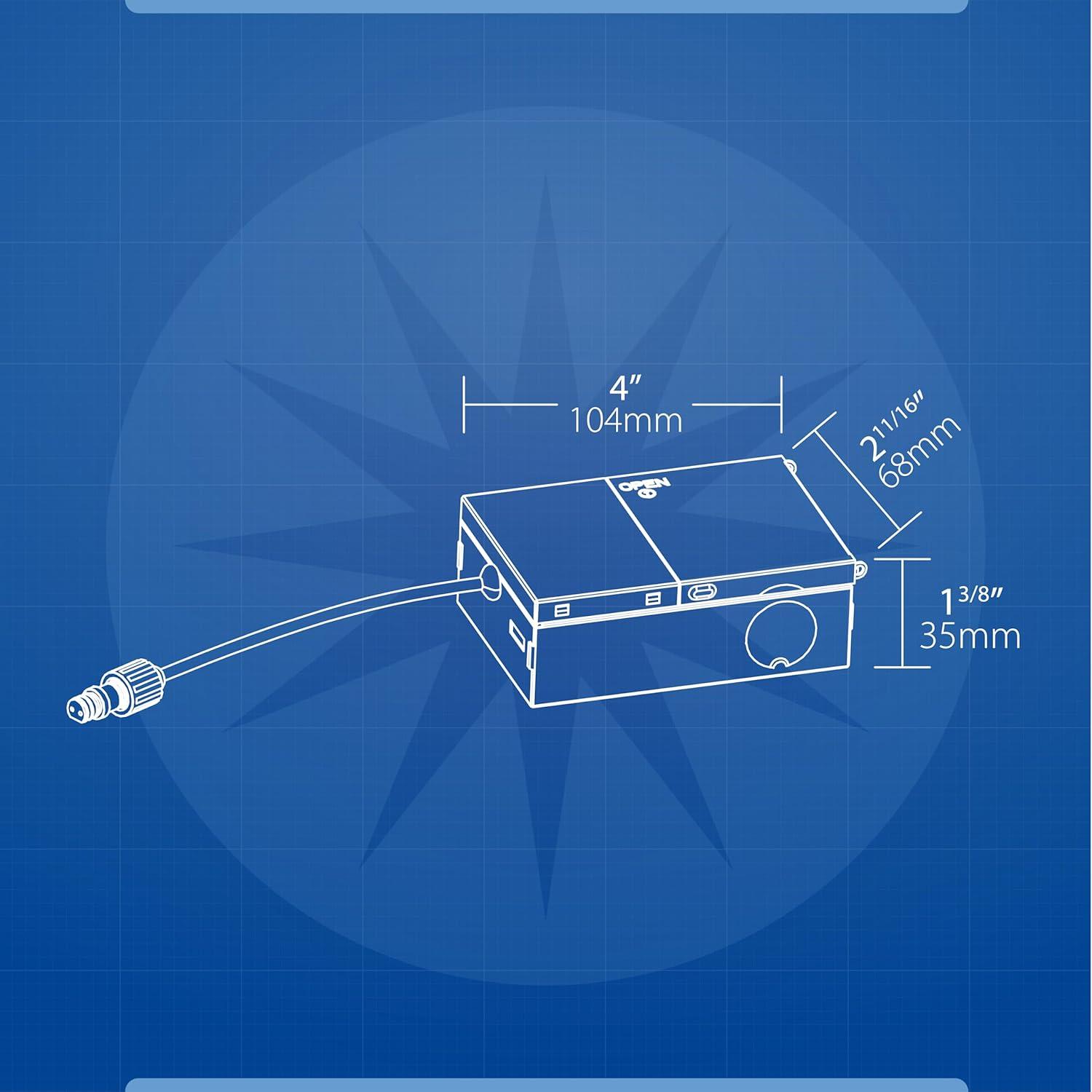 RELS 6'' Selectable Color Temperature Dimmable Air-Tight IC Rated LED Canless Recessed Lighting Kit