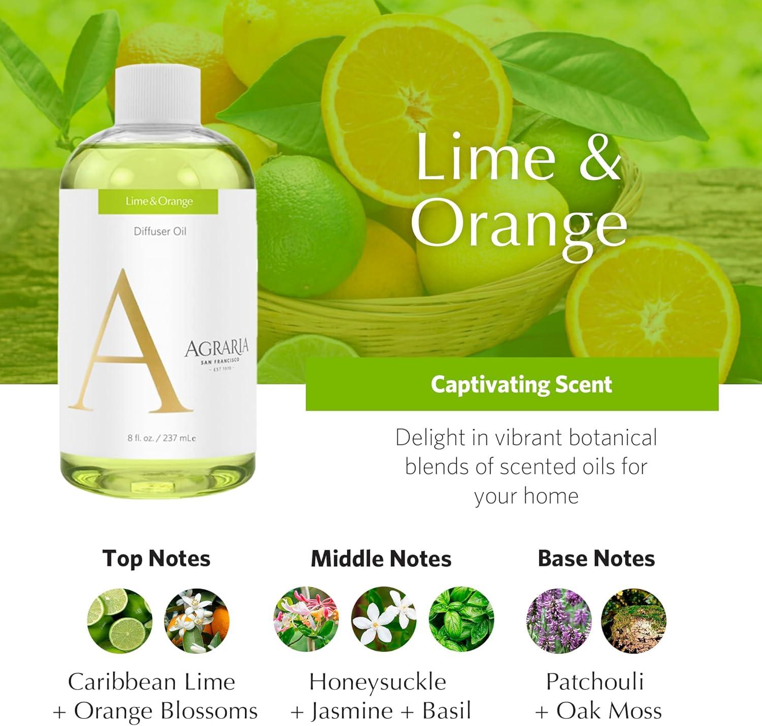 8 oz. Lime & Orange Diffuser Refill with Natural Oils