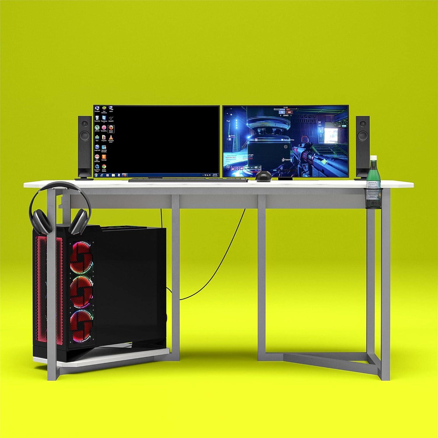 Quest Gaming Desk with CPU Stand