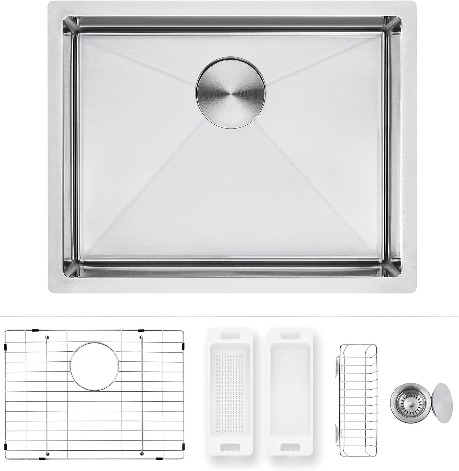 23'' L Undermount Single Bowl Stainless Steel Kitchen Sink