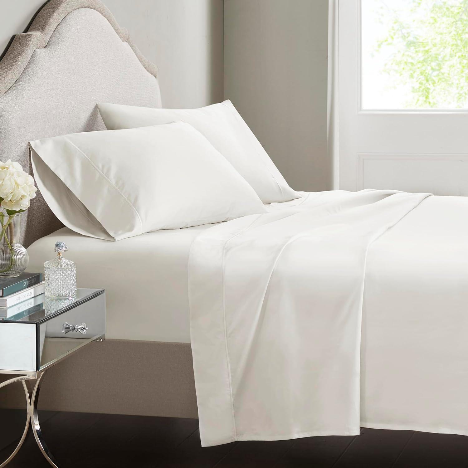 Queen White Egyptian Cotton Deep Pocket Sheet Set