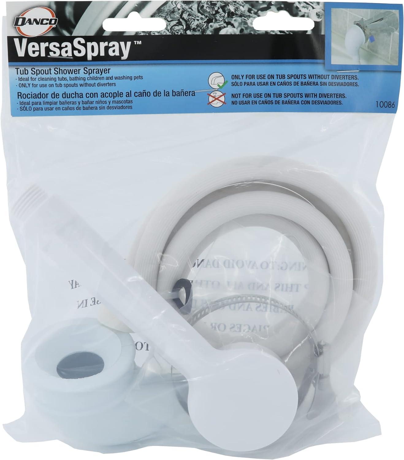 Danco White Plastic 1 settings Handheld Showerhead 2.2 gpm