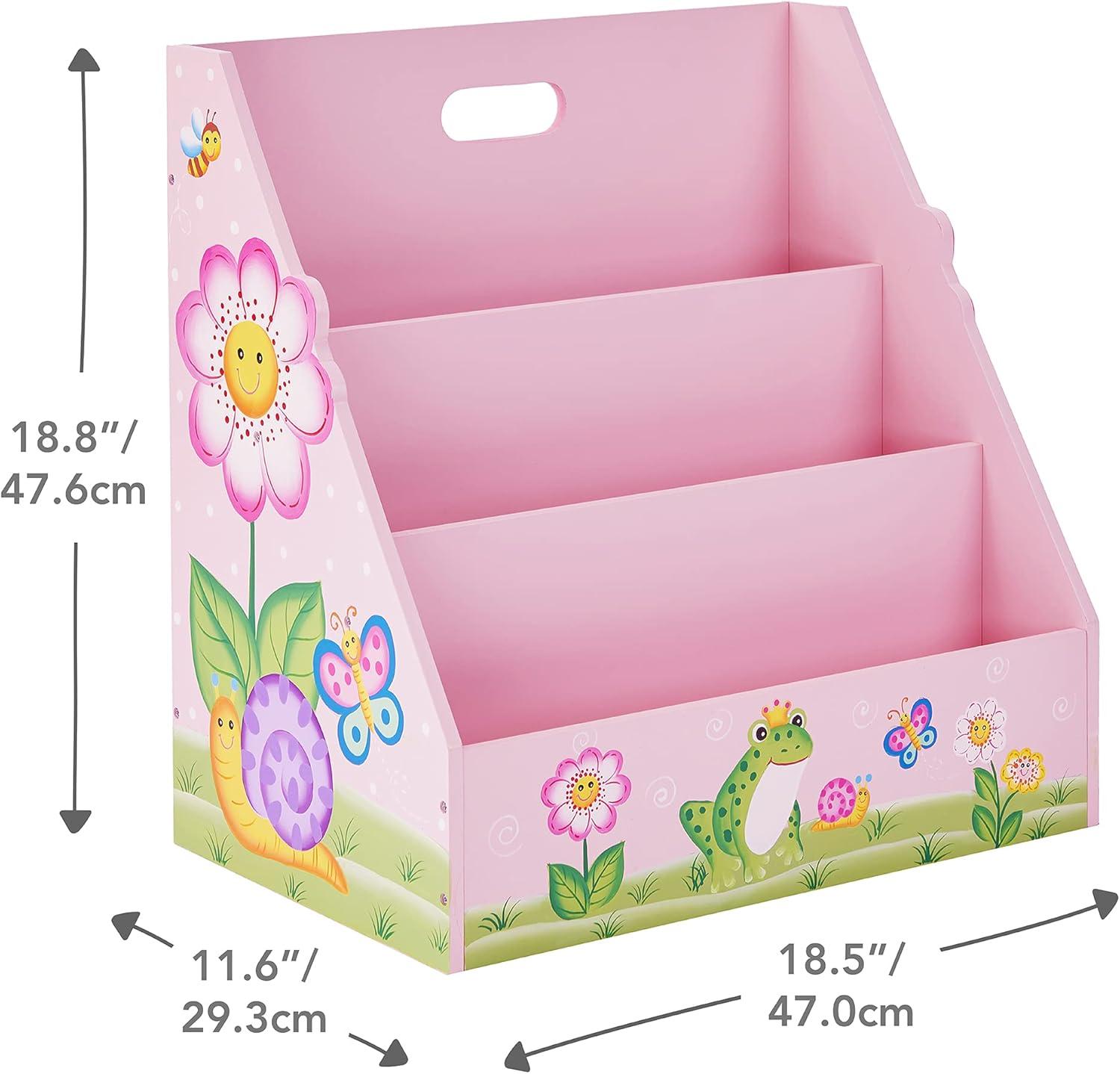 Kids Bookcase Childrens Magazine Rack Tidy Magic Garden Fantasy Fields TD-13142A