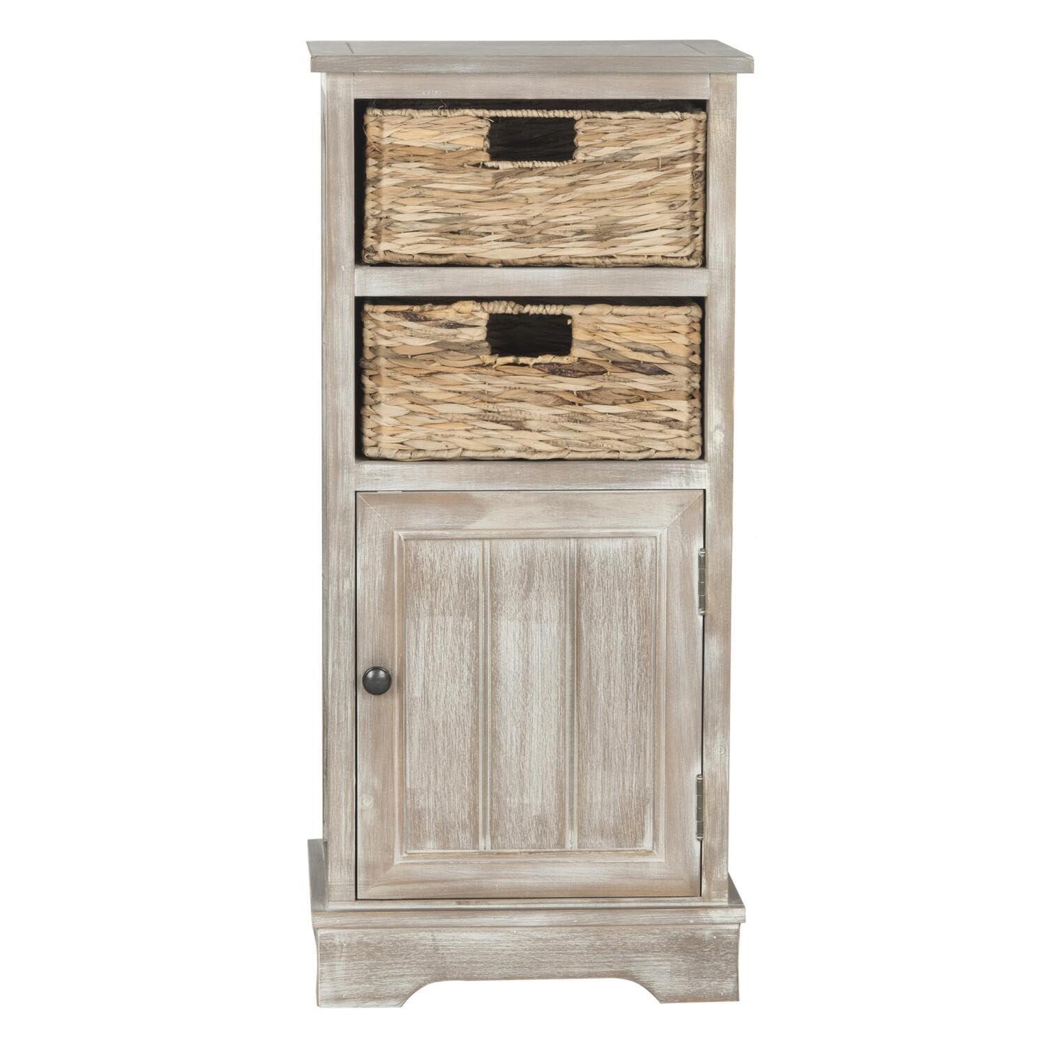 Connery Cabinet - AMH5742 - White Washed - Safavieh Couture