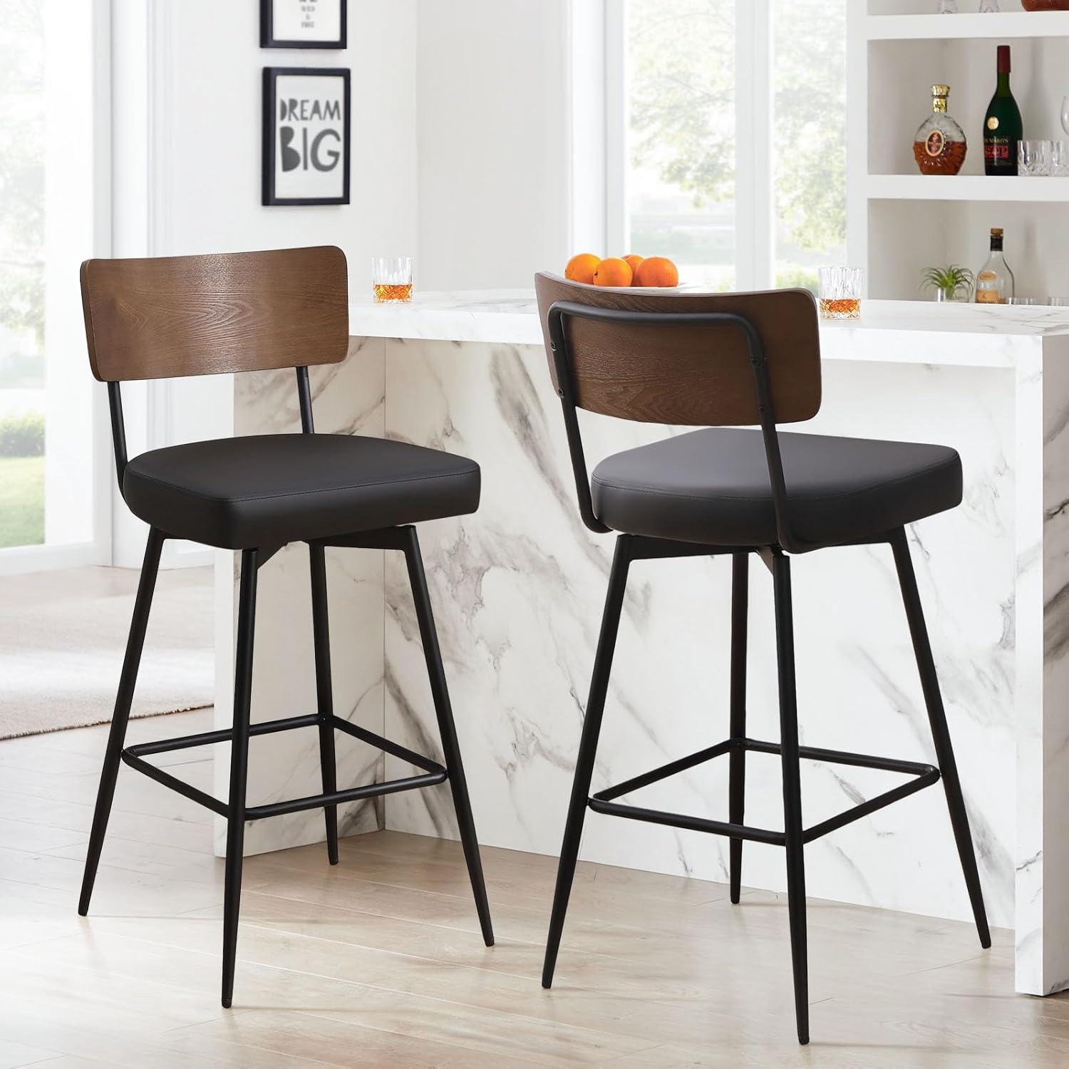 Swivel Upholstered Counter & Bar Stool