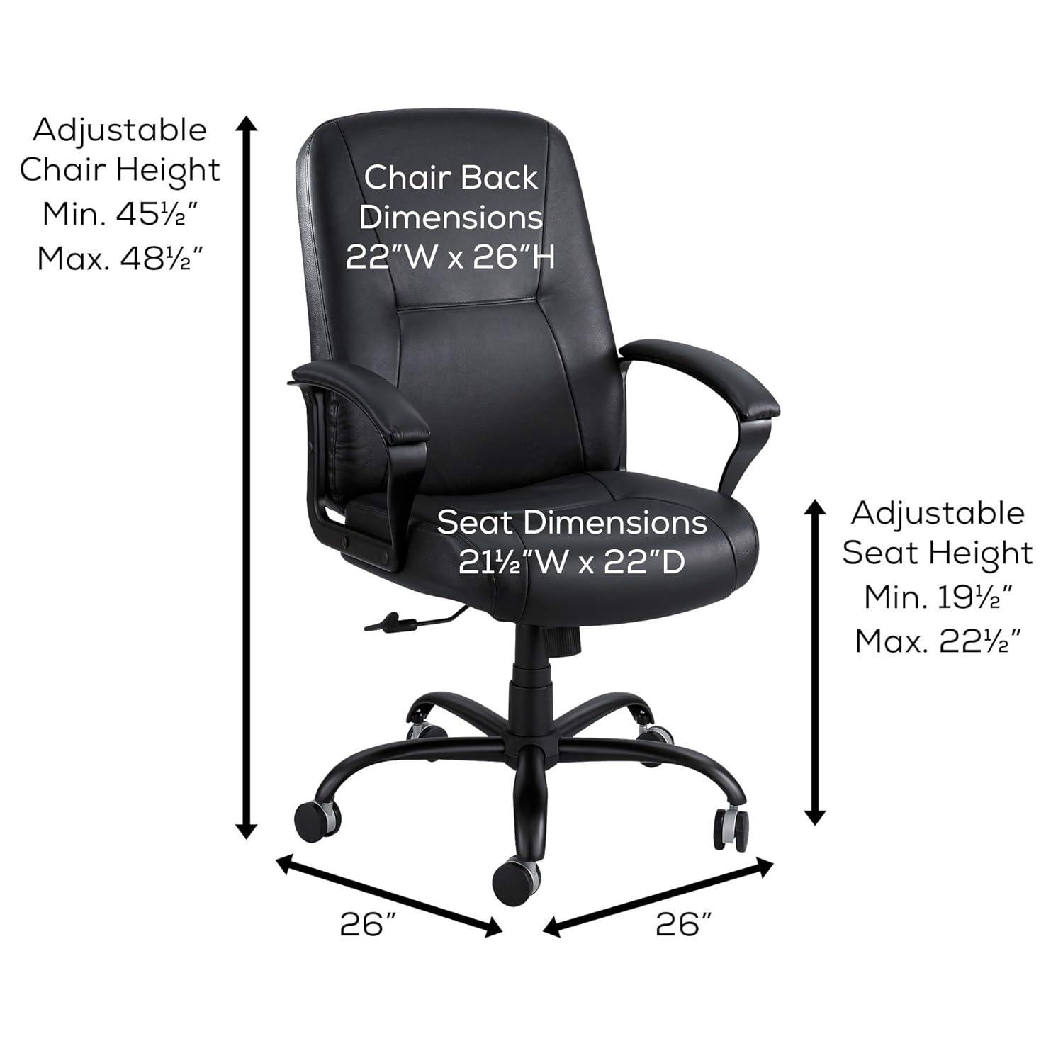 Safco Products Company Serenity™ Ergonomic Genuine Leather Executive Chair