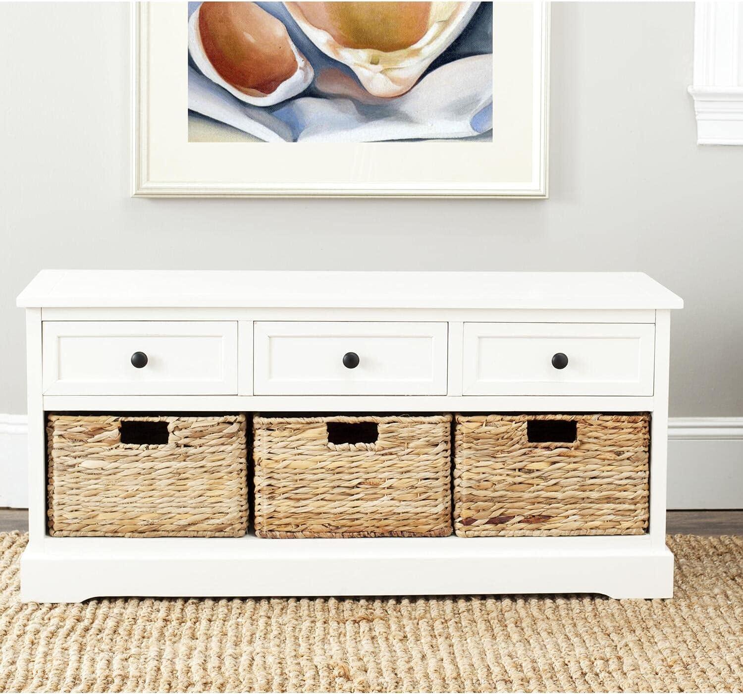 Adayla Solid Wood Drawers Storage Bench