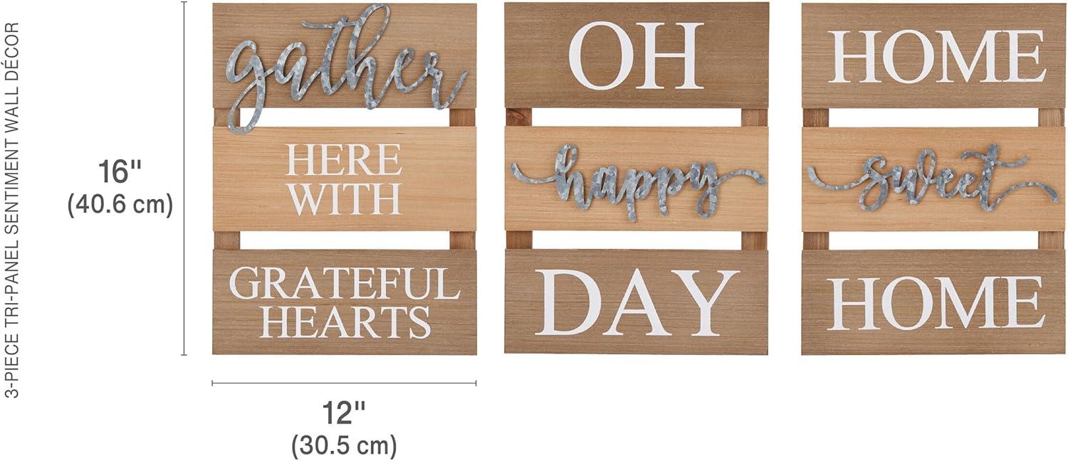 Elements 3 Piece Sentiment Wall Décor Set