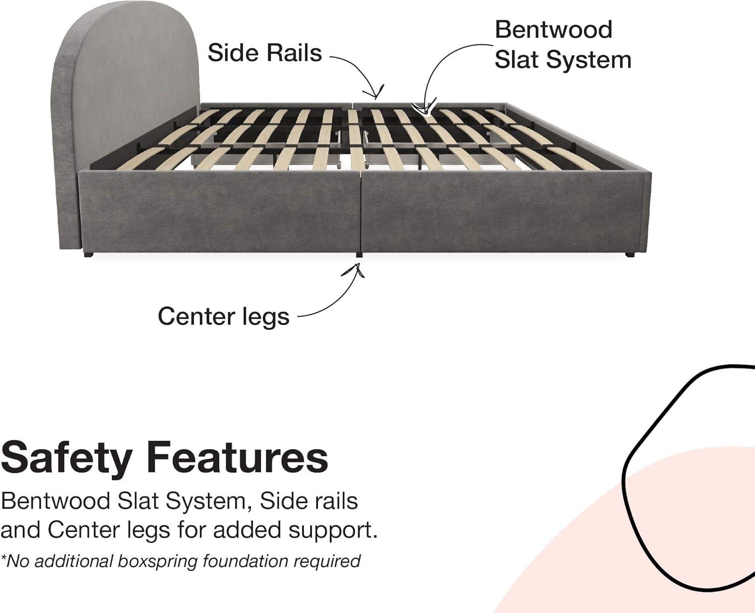 Moon Upholstered Platform Storage Bed