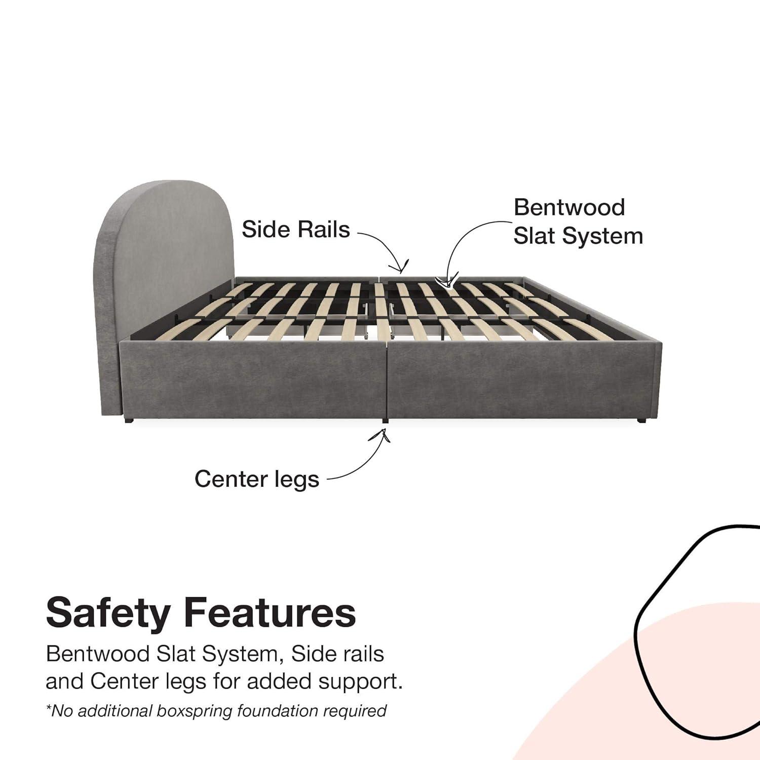Moon Upholstered Platform Storage Bed