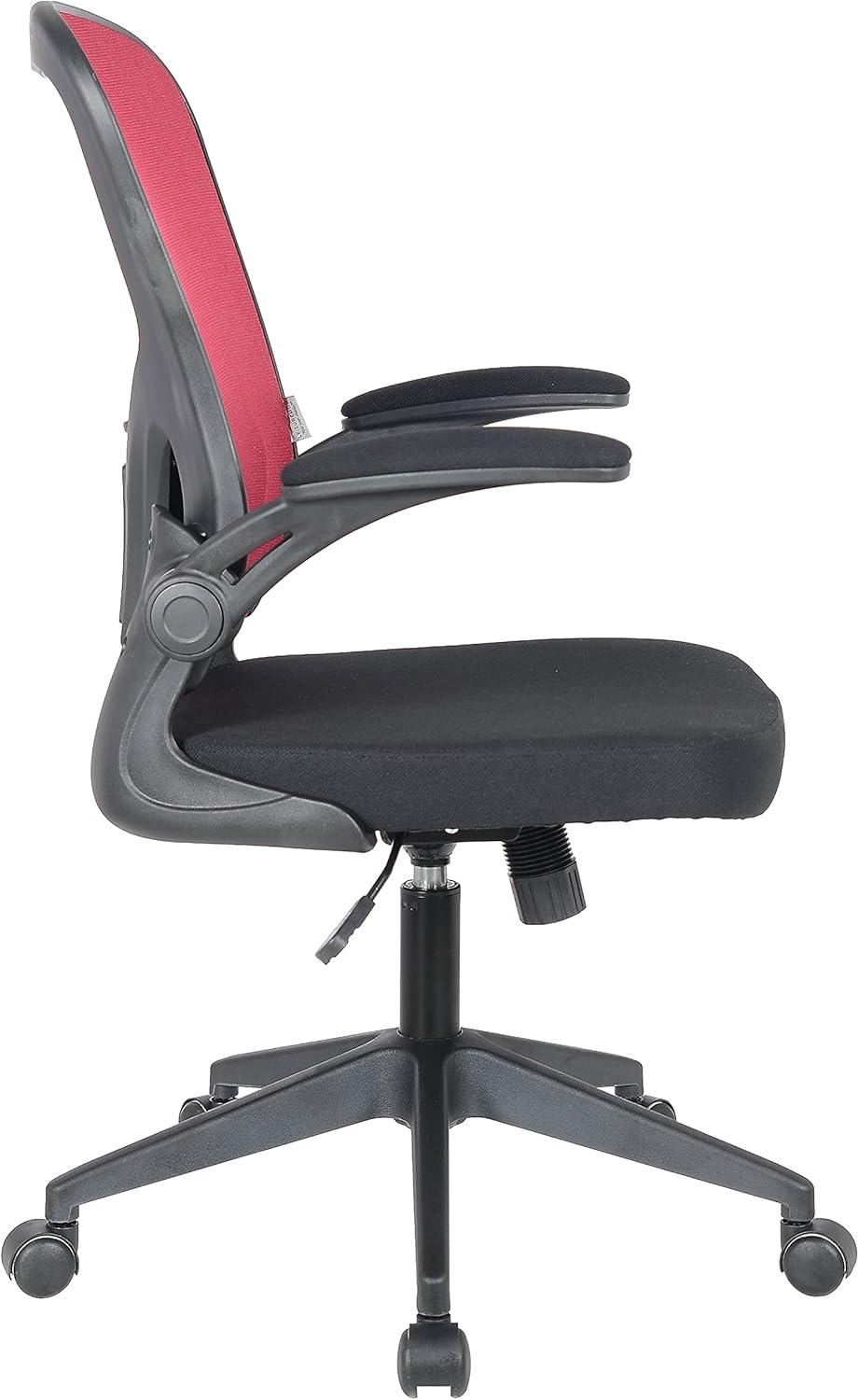 LeisureMod Newton Single Ergonomic Mesh Lumbar Support Adjustable Height Swivel Office Chair