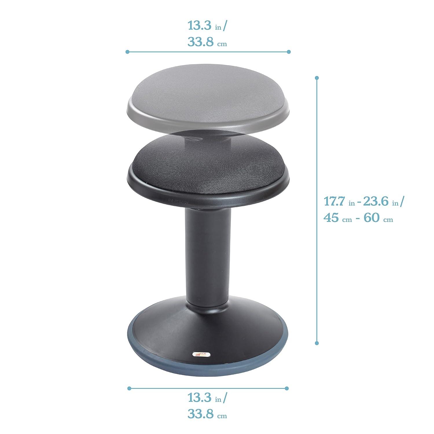 ECR4Kids SitWell Wobble Stool, Adjustable Height, Active Seating
