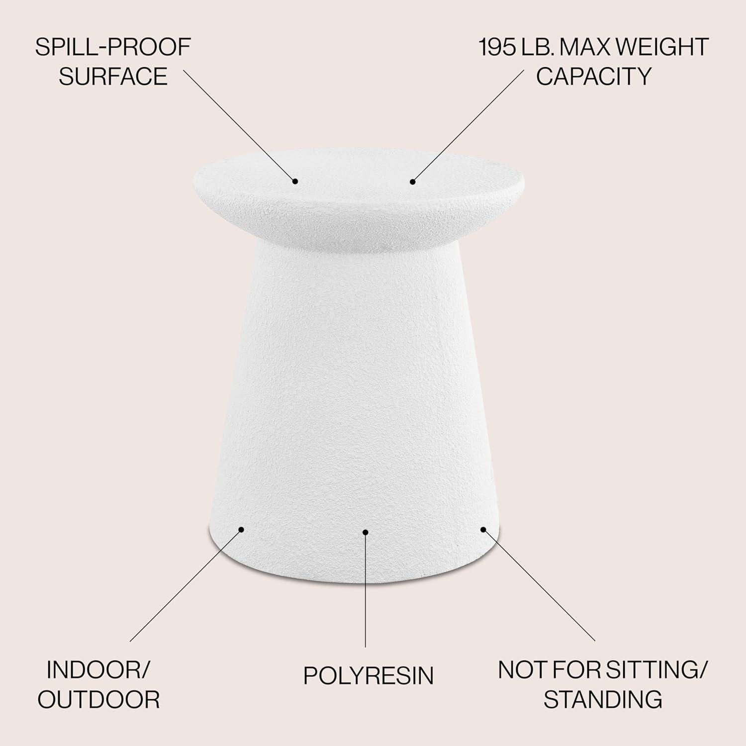 Hollie 18" Minimalist Modern Drum Accent Table Pedestal - JONATHAN Y