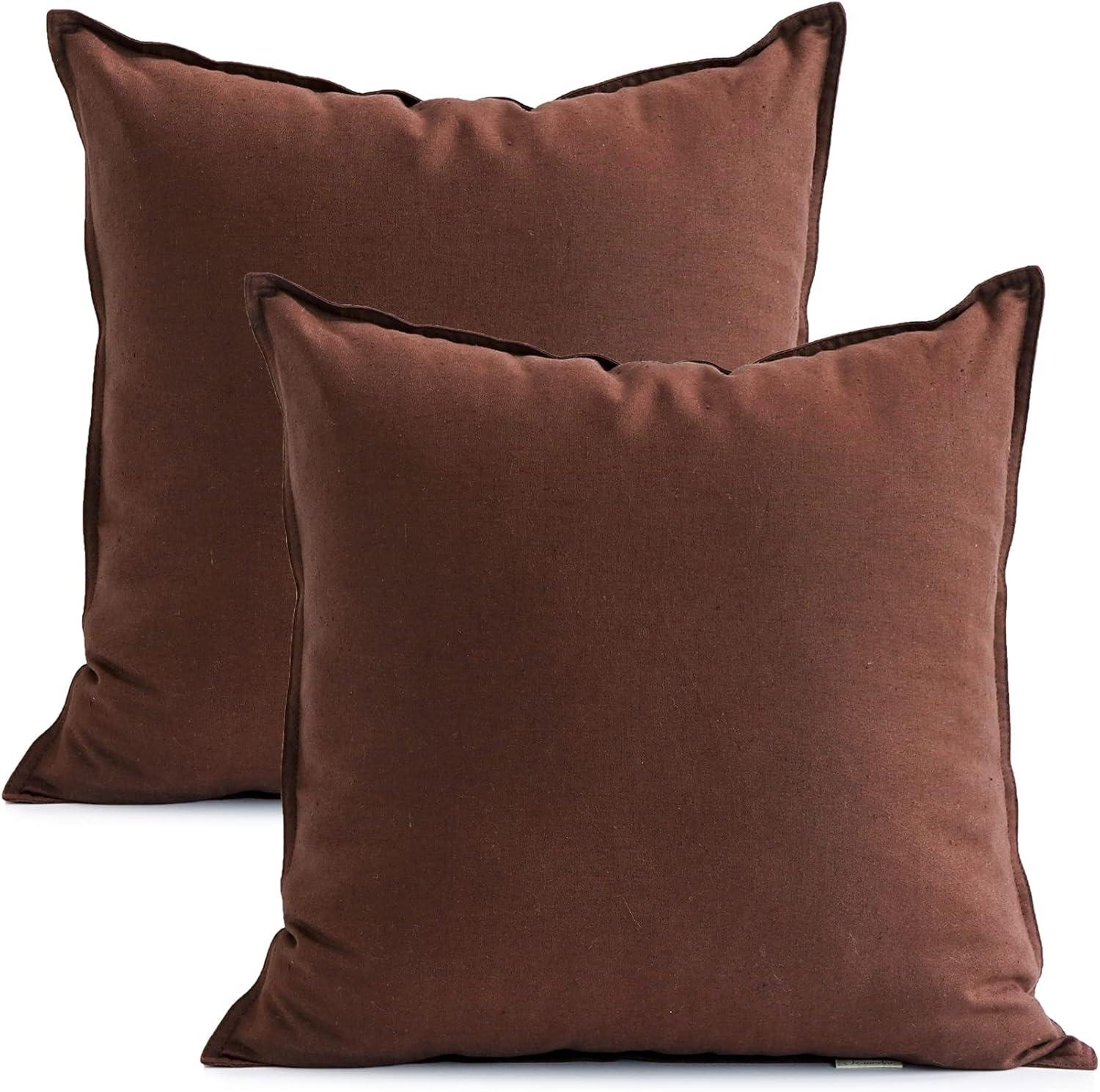 Burgundy Cotton Linen Standard/Queen Pillowcase Set