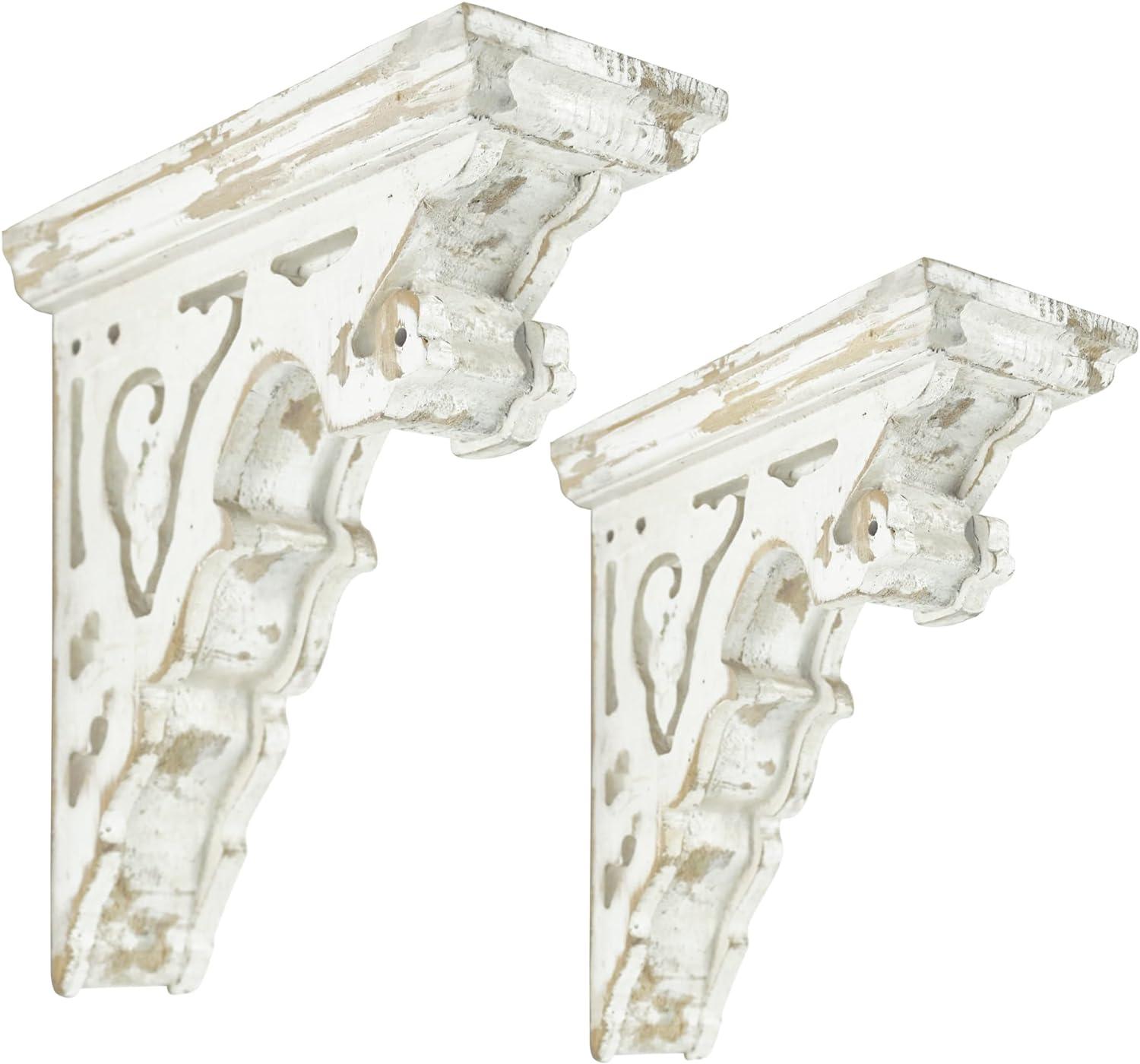 Vintage Shabby Wood Corbels/ Brackets (Set of 2)