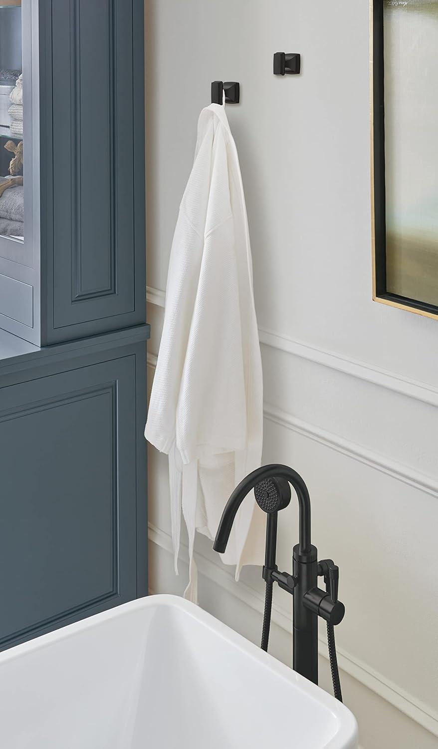 Amerock Revitalize Matte Black Single Prong Robe Hook
