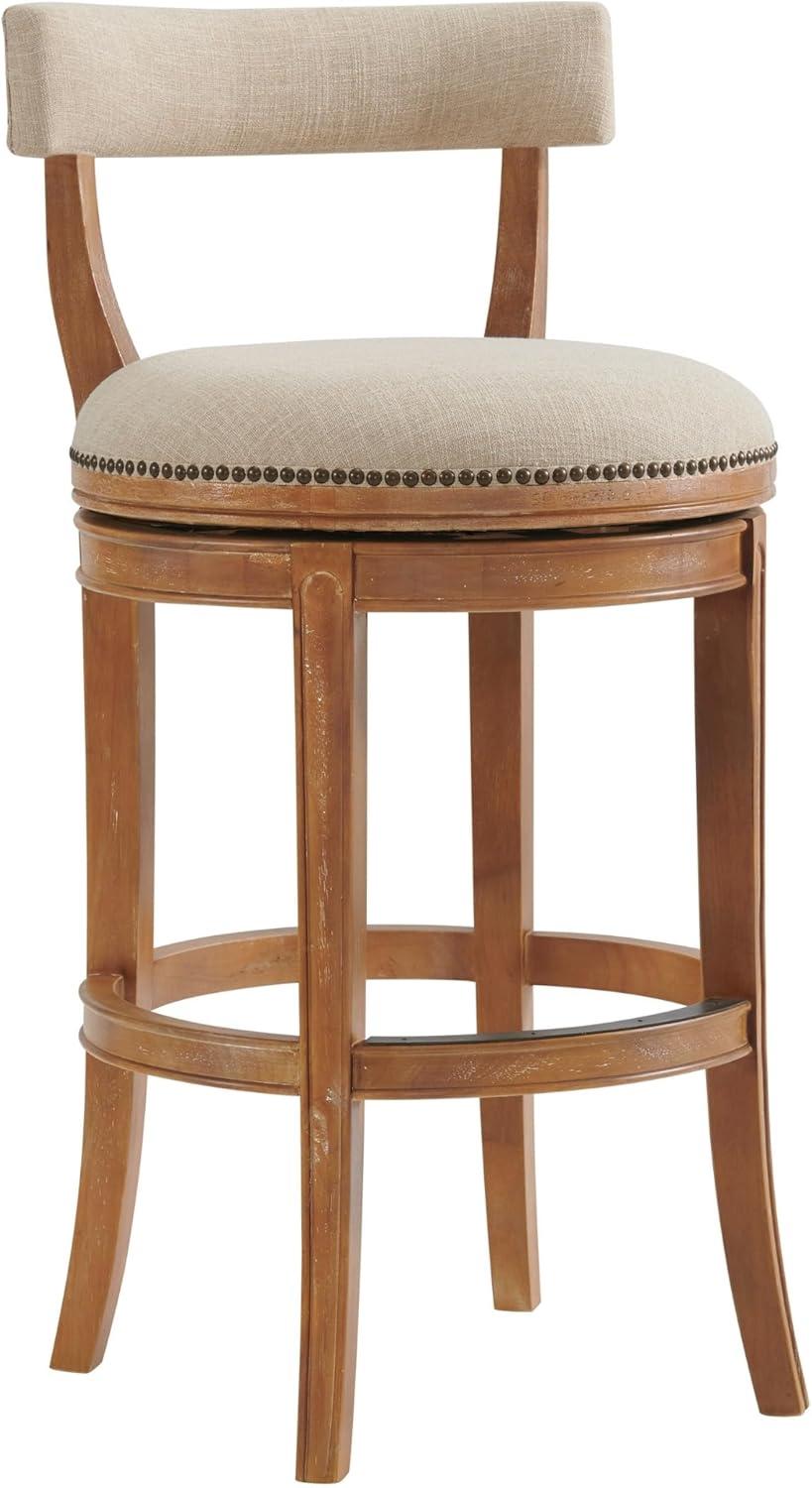 Hanover Solid Rubber Wood Swivel Counter And Bar Stool