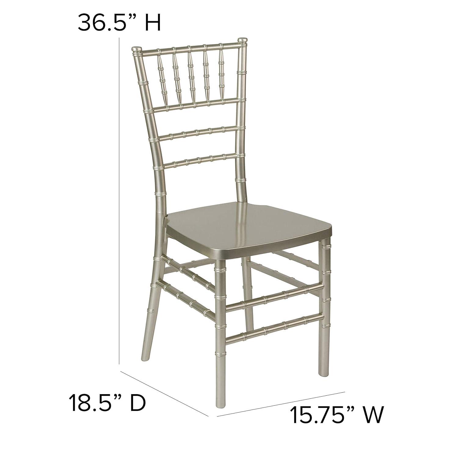 Flash Furniture HERCULES PREMIUM Series Champagne Resin Stacking Chiavari Chair