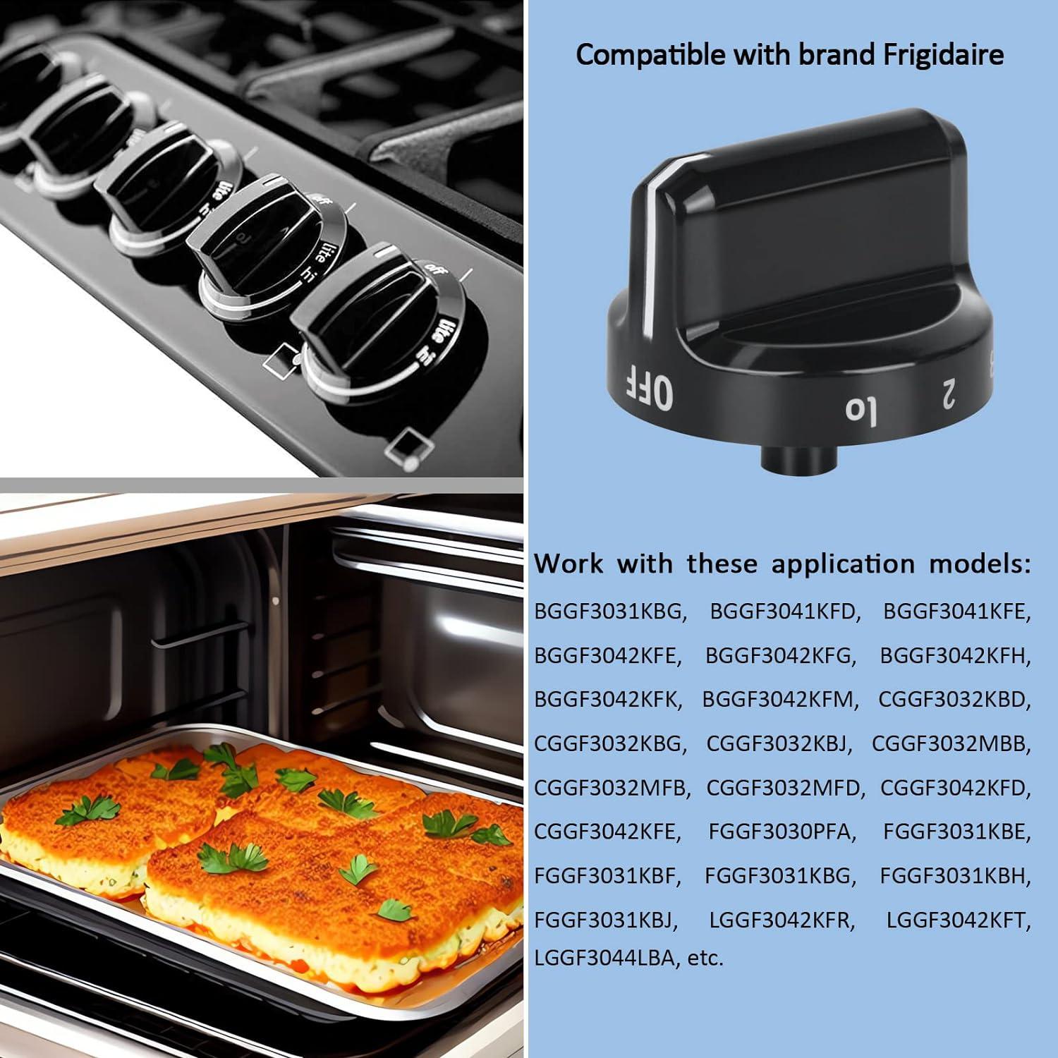 Upgrade 316564511 Stove Knobs Replacements, Only Compatible with Frigidaire Gas Range/Oven/Stove Knobs, Cooktop Burner Control Knob Replacement Part for AP4433359 (5 Packs)