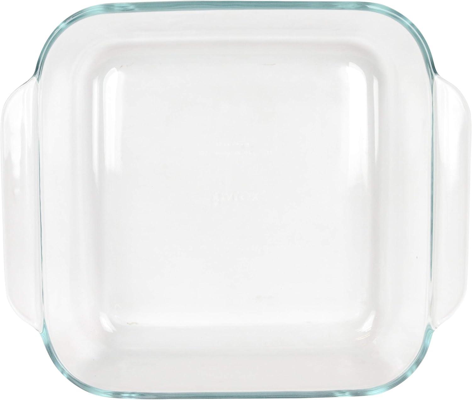 Pyrex 222 2-Quart Square Clear Glass Casserole Baking Dish