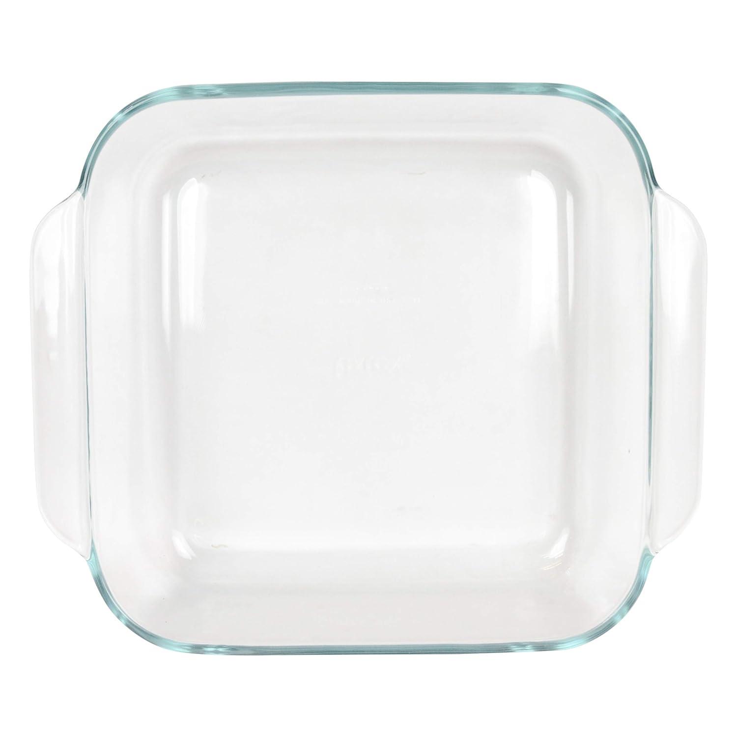 Pyrex 222 2-Quart Square Clear Glass Casserole Baking Dish