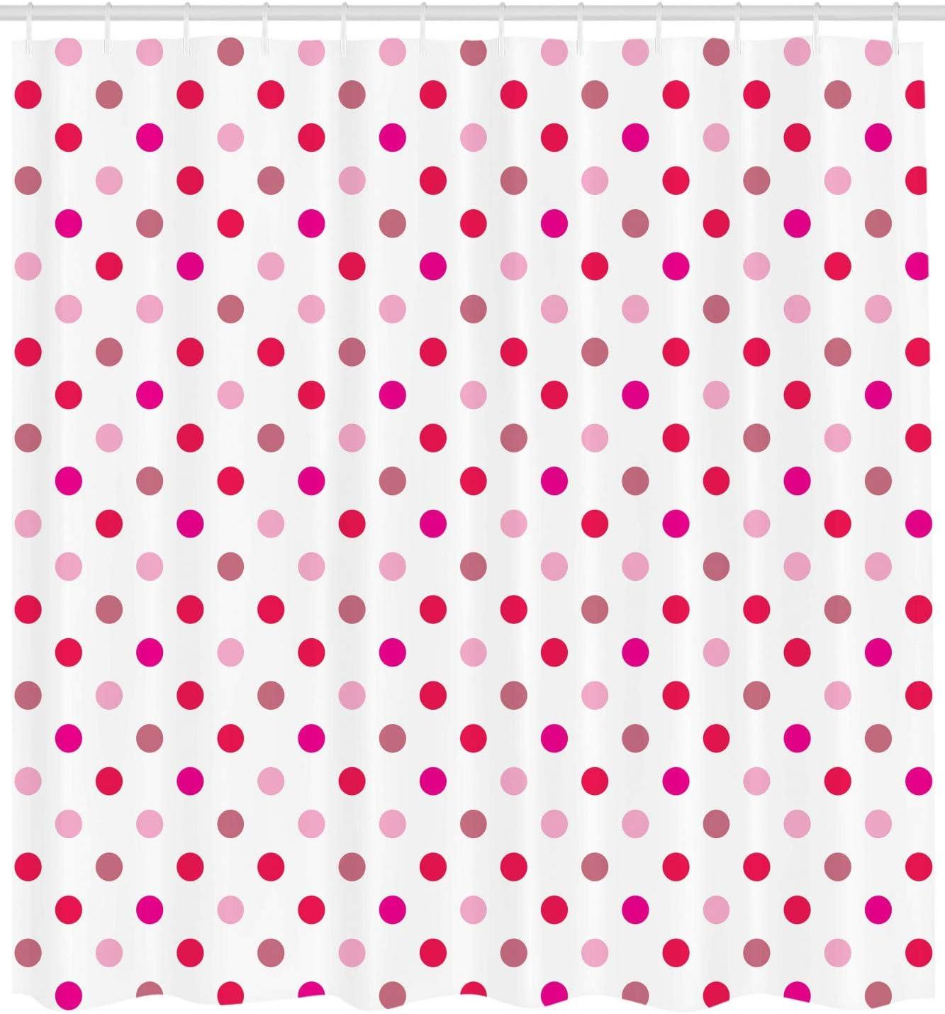 Polka Dots Shower Curtain with Hooks Included