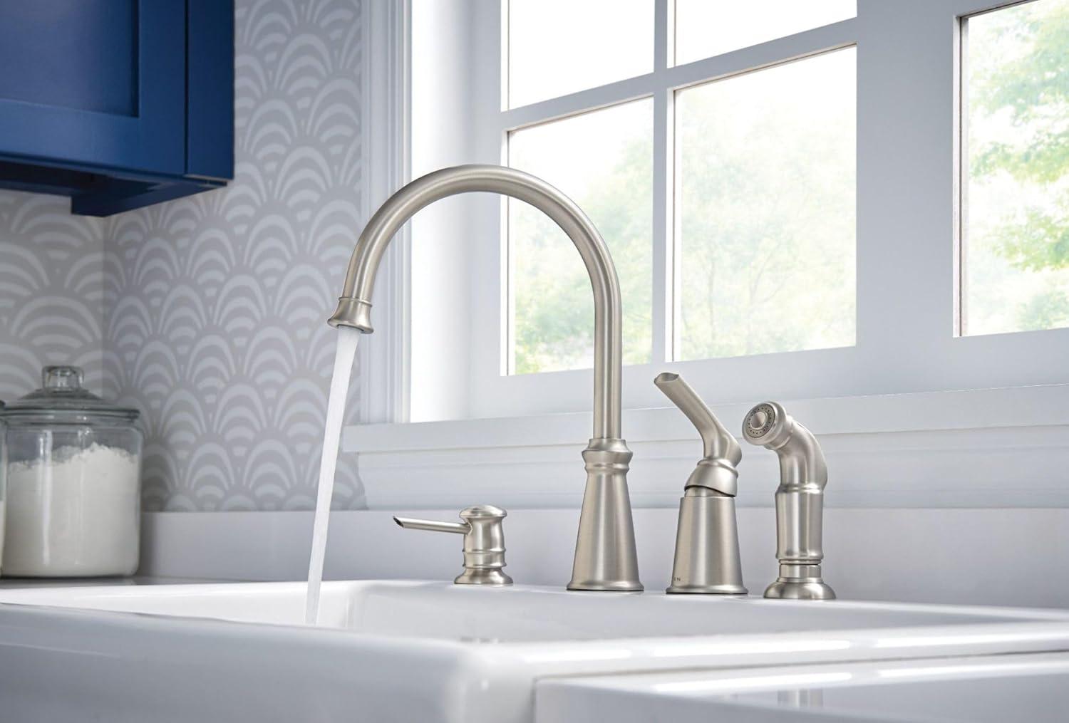 Moen 87044Srs Spot Resist Stainless One-Handle High Arc Kitchen Faucet