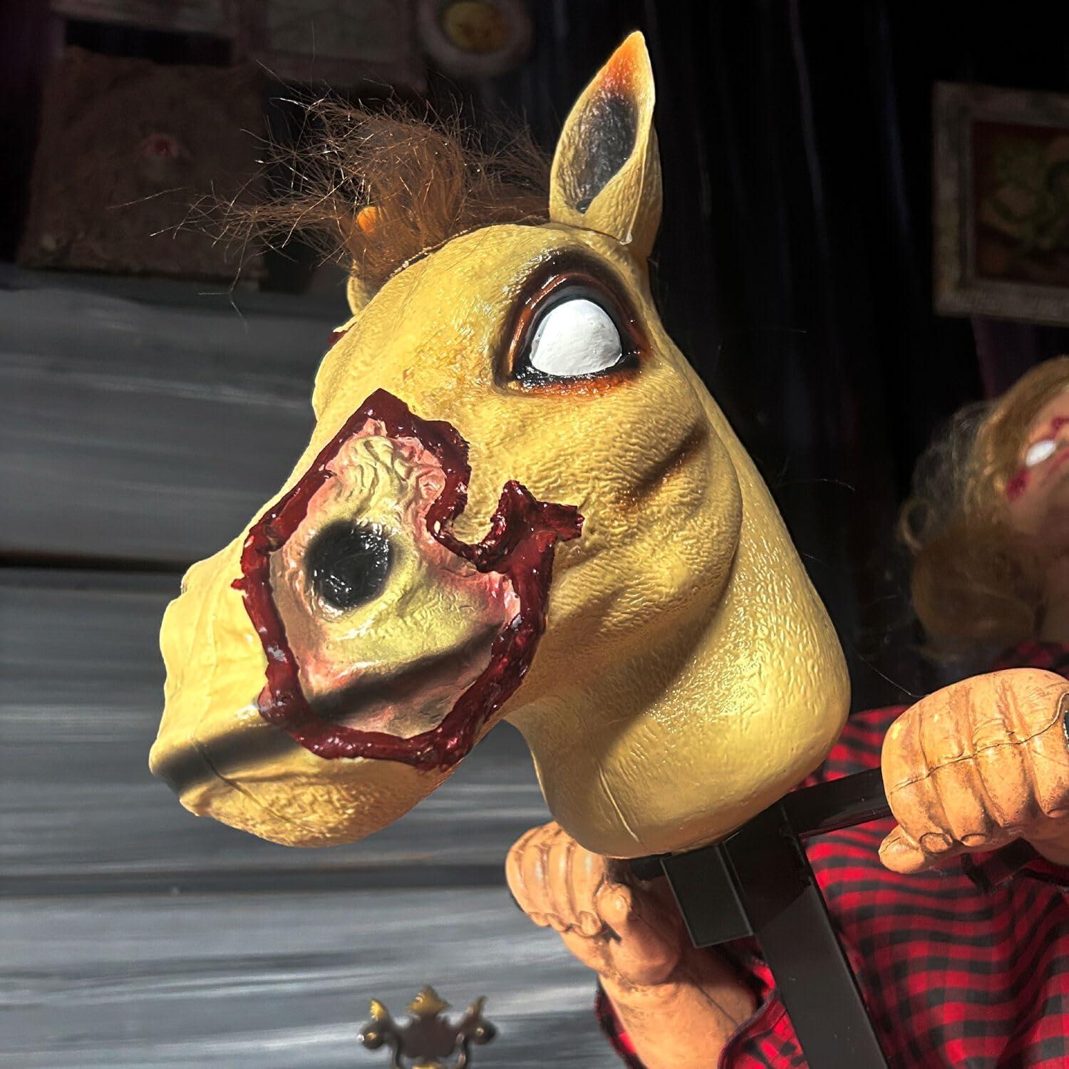 Haunted Hill Farm Lifesize Witch Prop with Lights and Sound, Indoor/Covered Outdoor Halloween Decoration