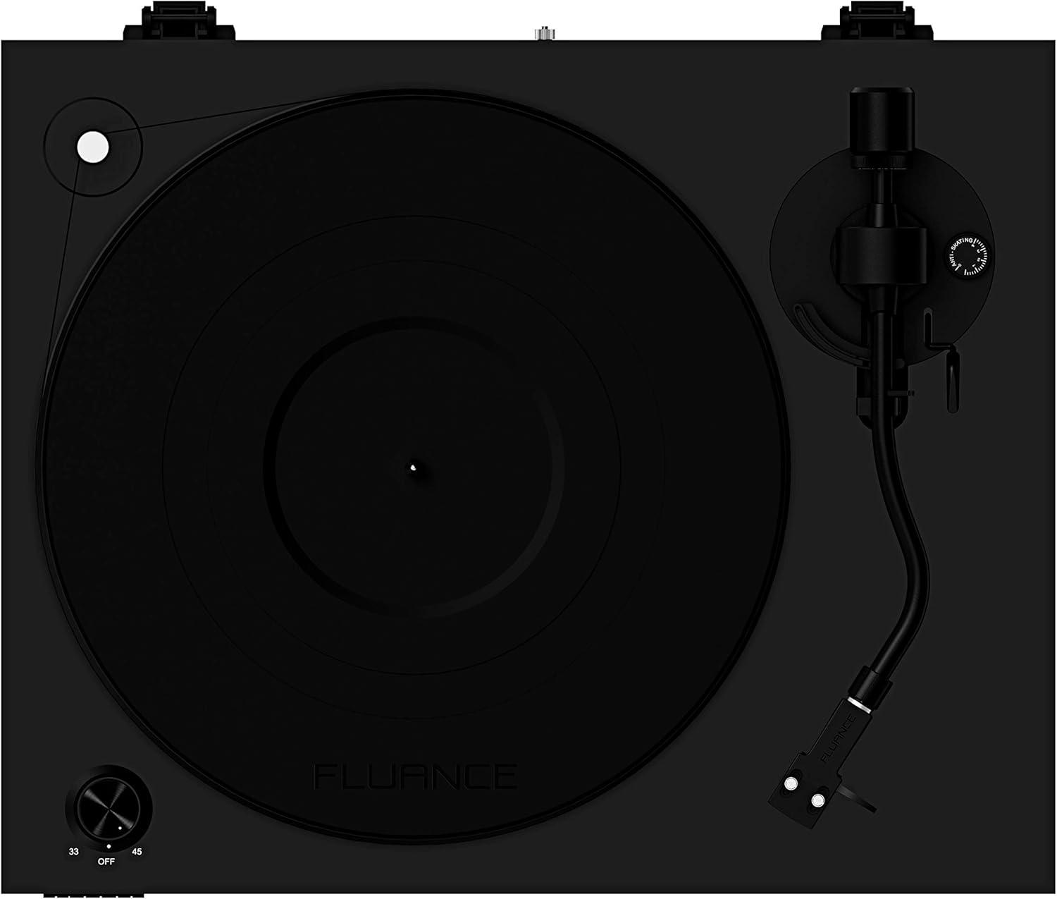 Fluance RT84 Reference High Fidelity Vinyl Turntable Record Player with Ortofon 2M Blue Cartridge & Speed Control Motor - Walnut