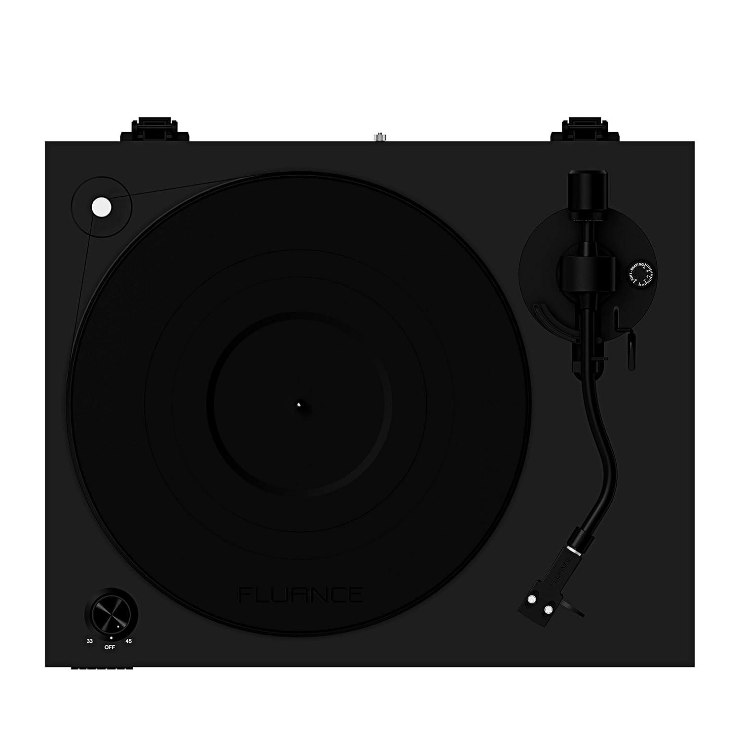 Fluance RT84 Reference High Fidelity Vinyl Turntable Record Player with Ortofon 2M Blue Cartridge & Speed Control Motor - Walnut