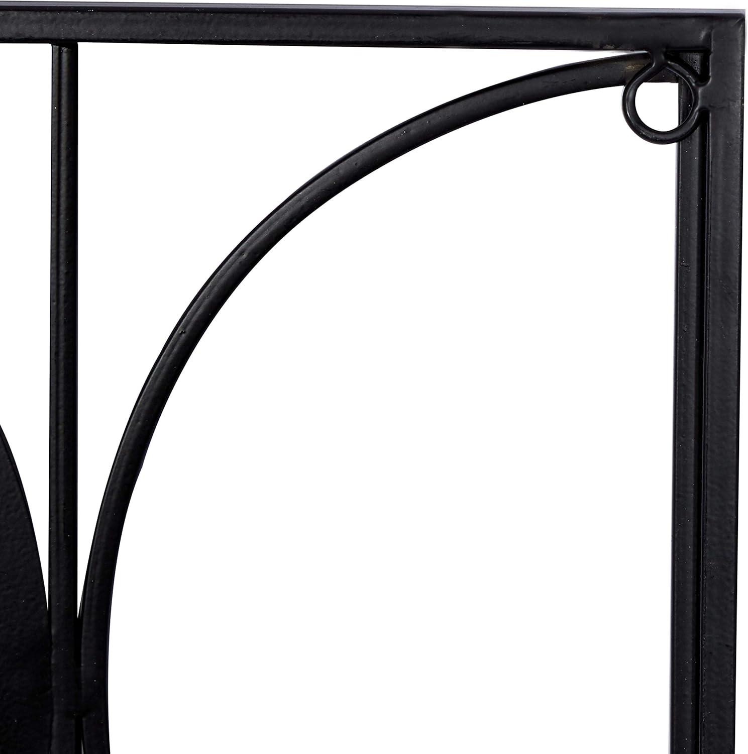 DecMode Brown Metal Contemporary Wall Decor, Set of 2
