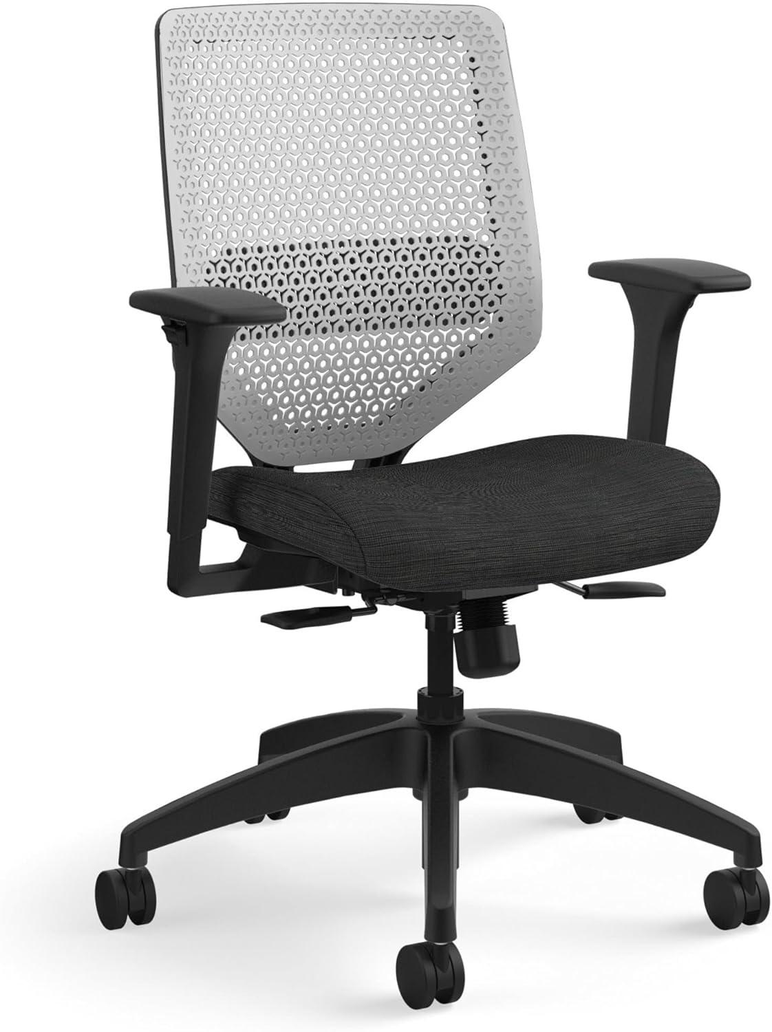 The Hon HO  Solve Seating Titanium Mid-Back Task Chair - Midnight