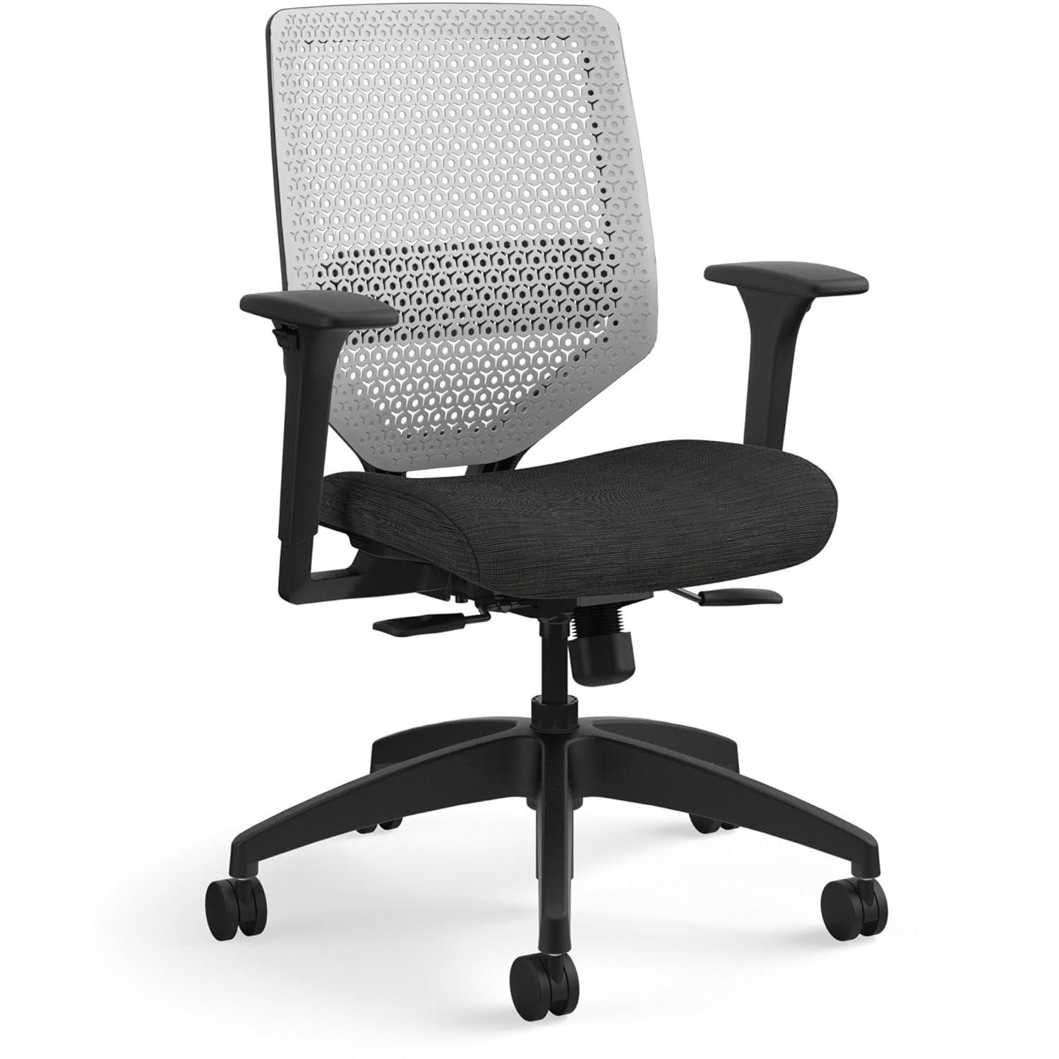 The Hon HO  Solve Seating Titanium Mid-Back Task Chair - Midnight
