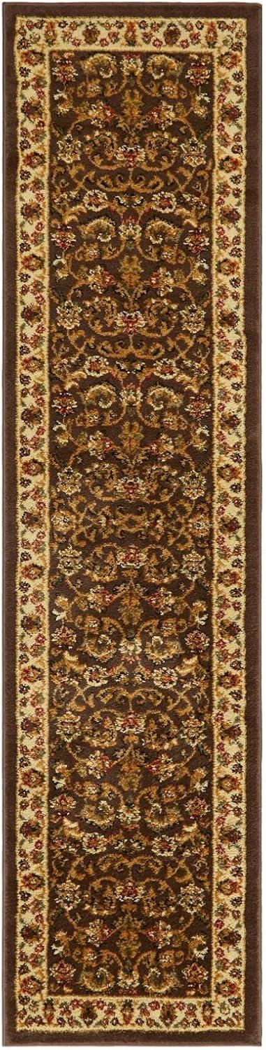 Home Dynamix Royalty Elati Traditional Ornate Damask Runner Area Rug, Brown/Ivory, 1'9"x7'2"