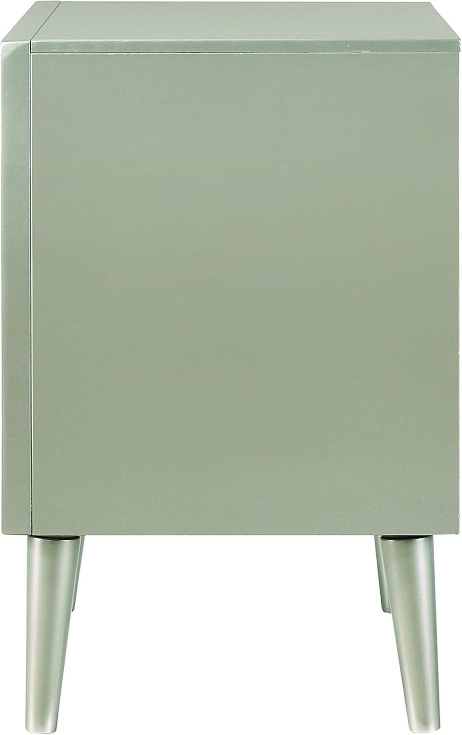 Ramon 2-drawer Nightstand Metallic Sterling