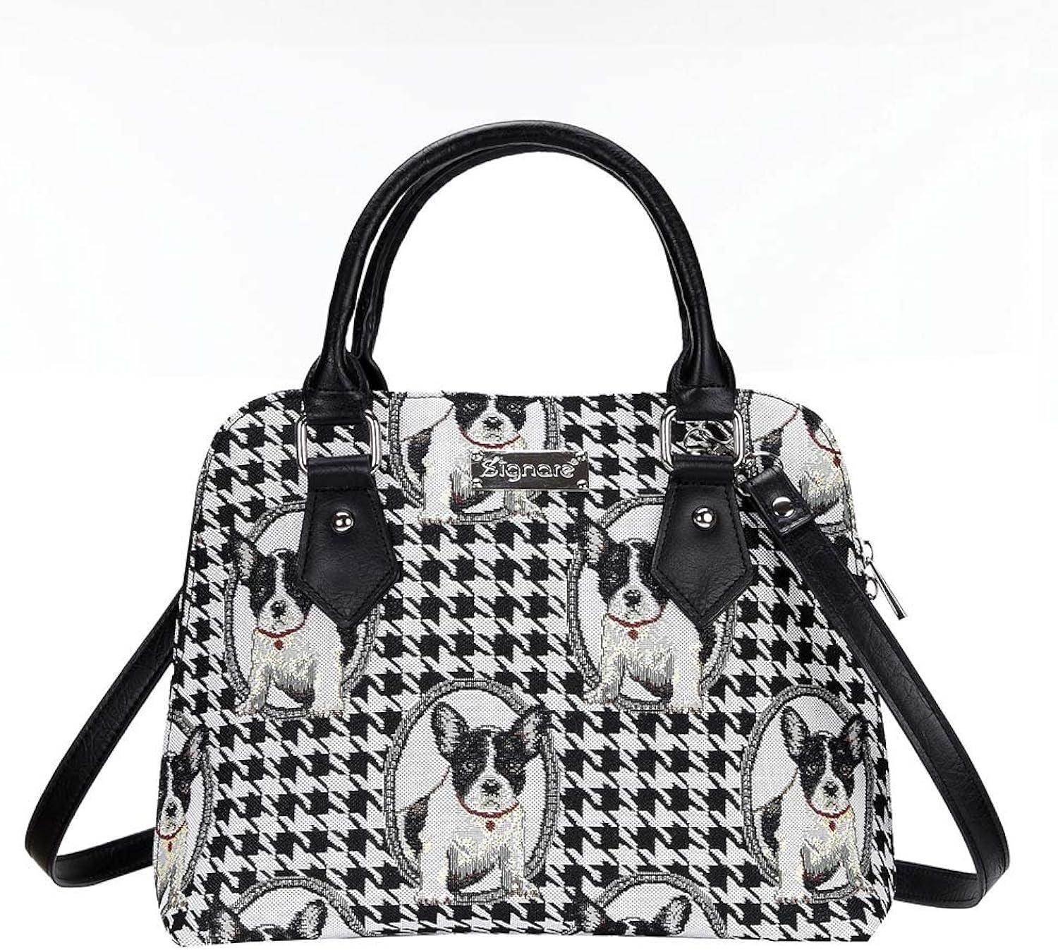French Bulldog Convertible Top Handle Purse Handbag