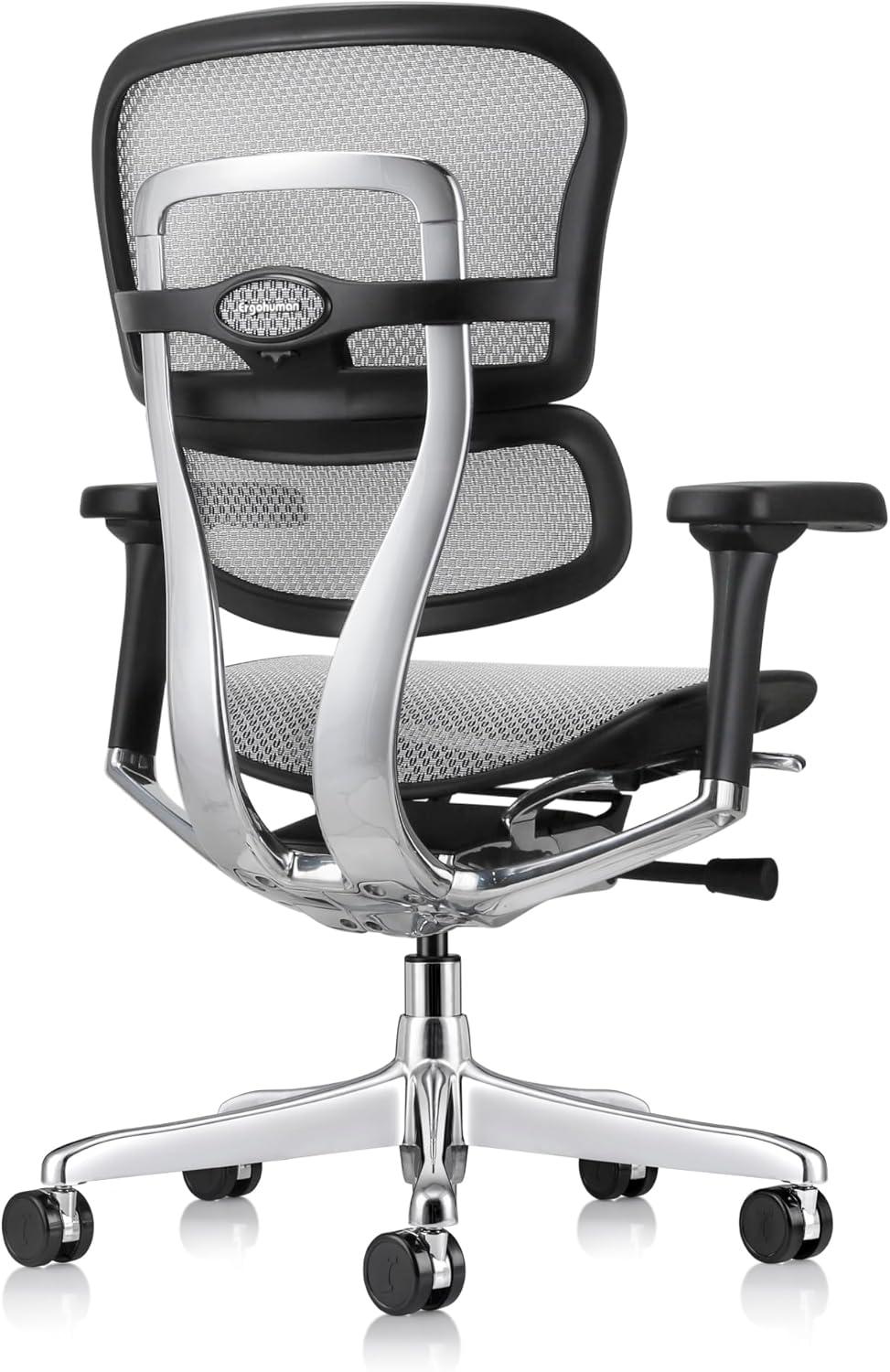 Eurotech Seating Ergohuman Mesh Managers Chair, Mid Back, Grey