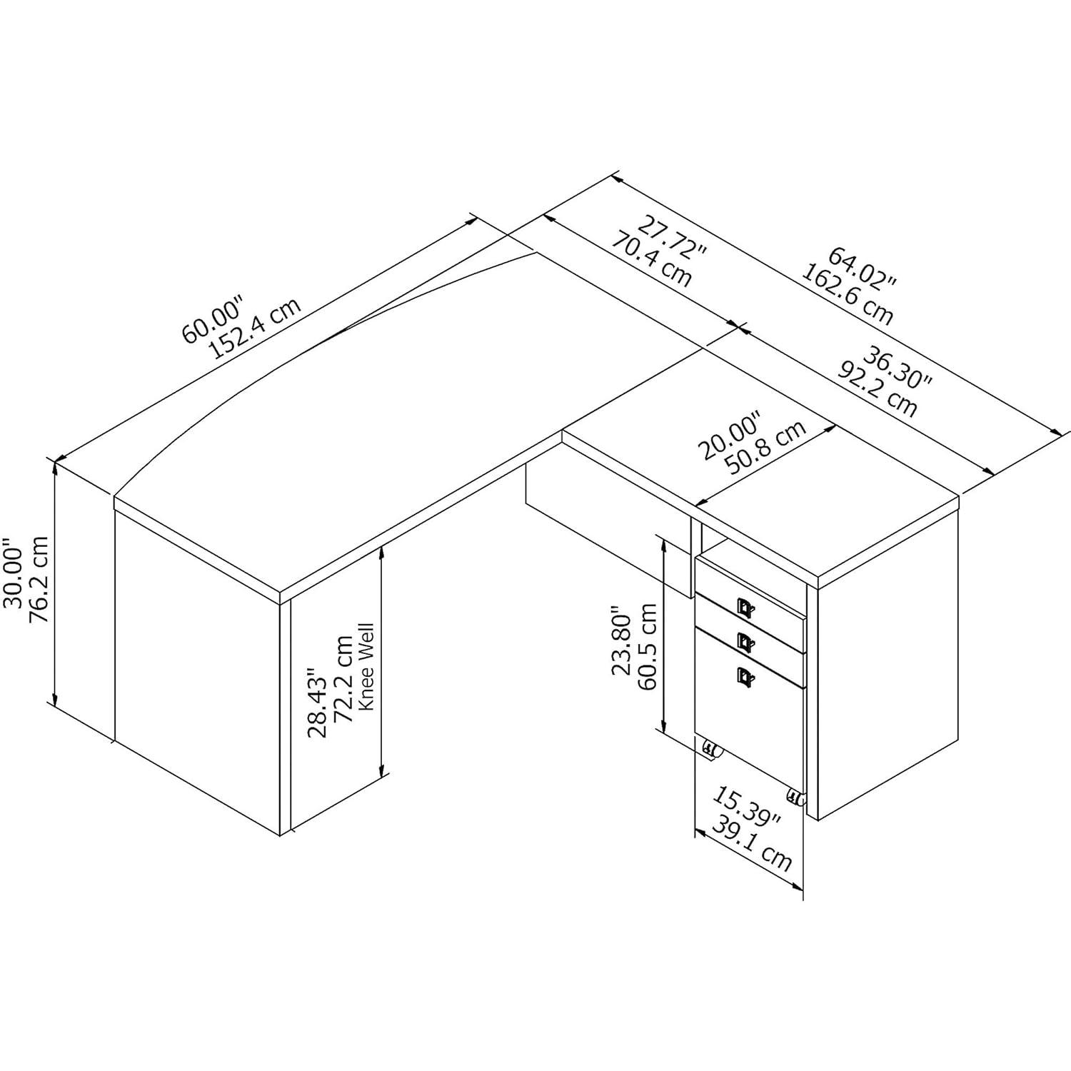 Echo 3 L-Shaped Computer Desk Office Set